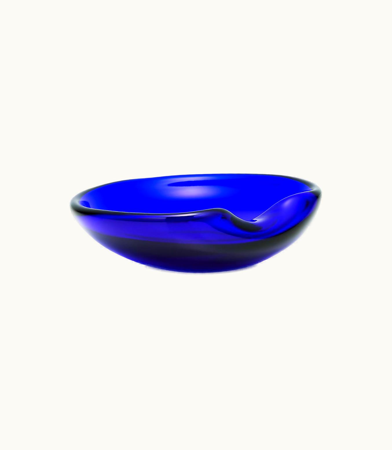 Tiffany & Co Elsa Peretti® Thumbprint Dish In Cobalt Venetian Glass. More Sizes Available
