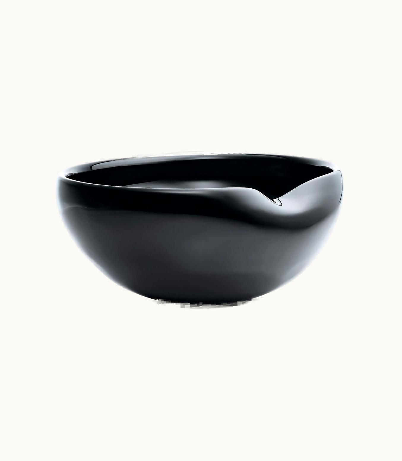 Tiffany & Co Elsa Peretti® Thumbprint Bowl In Handmade, Mouth-Blown Venetian Glass, Black