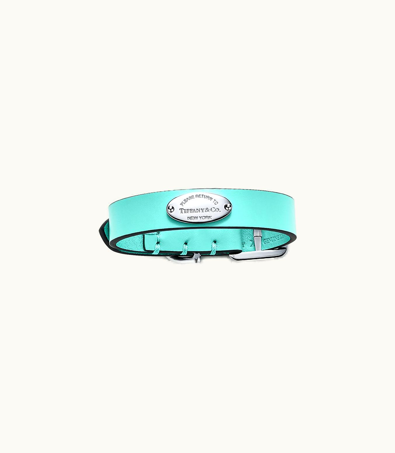 Tiffany & Co Pet Collar In Tiffany Blue® Leather, Extra Small