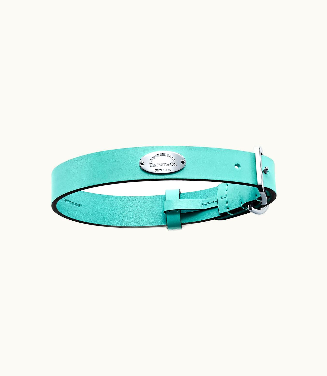 Tiffany & Co Pet Collar In Tiffany Blue® Leather, Large