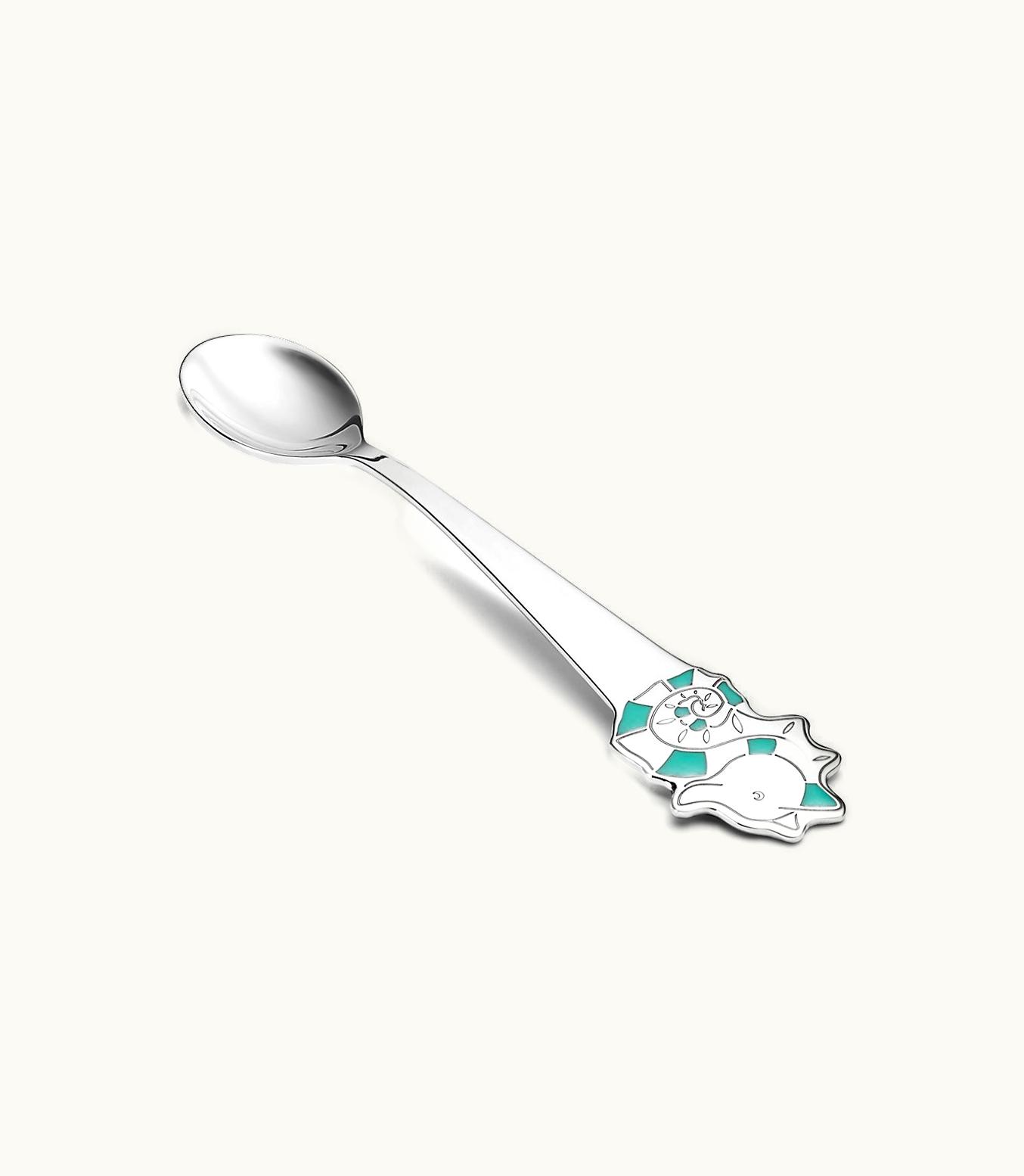 Tiffany & Co Tiny Tiffany Seahorse Baby Spoon In Sterling Silver