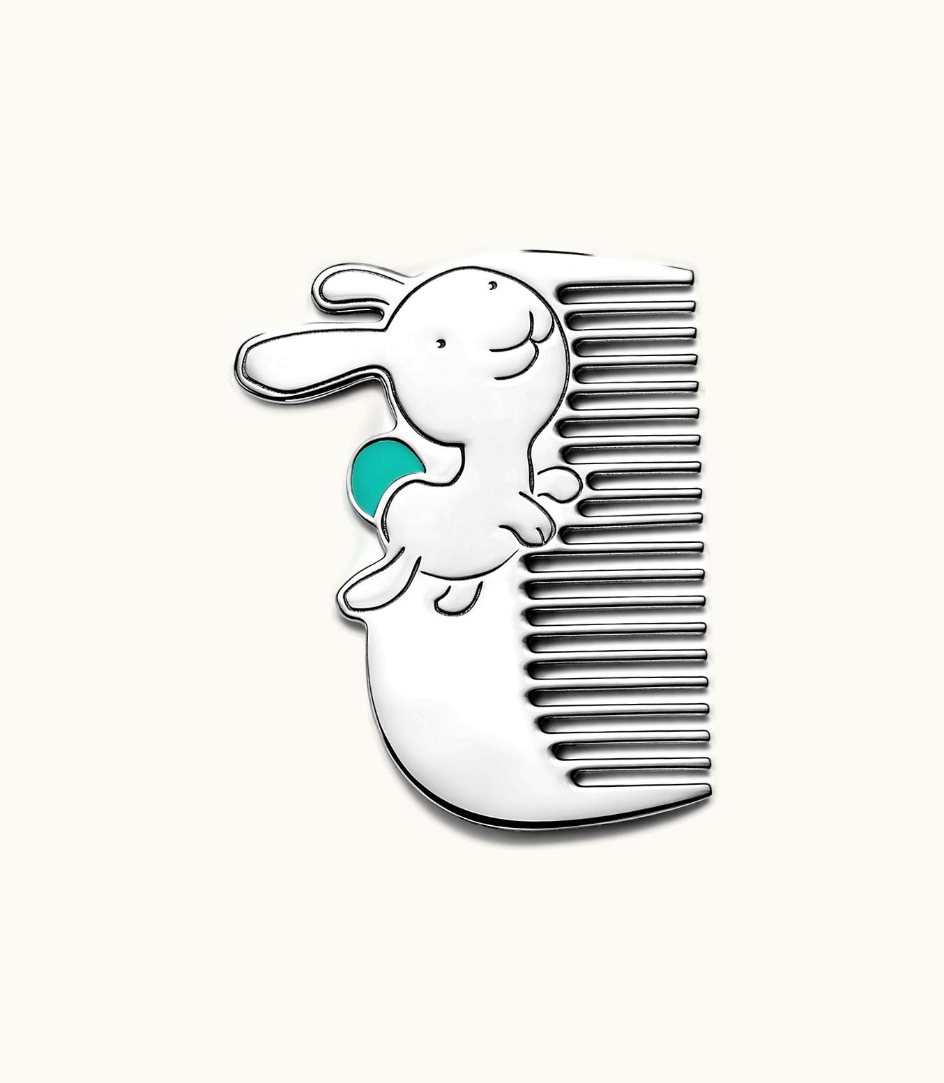 Tiffany & Co Tiny Tiffany Rabbit Baby Comb In Sterling Silver
