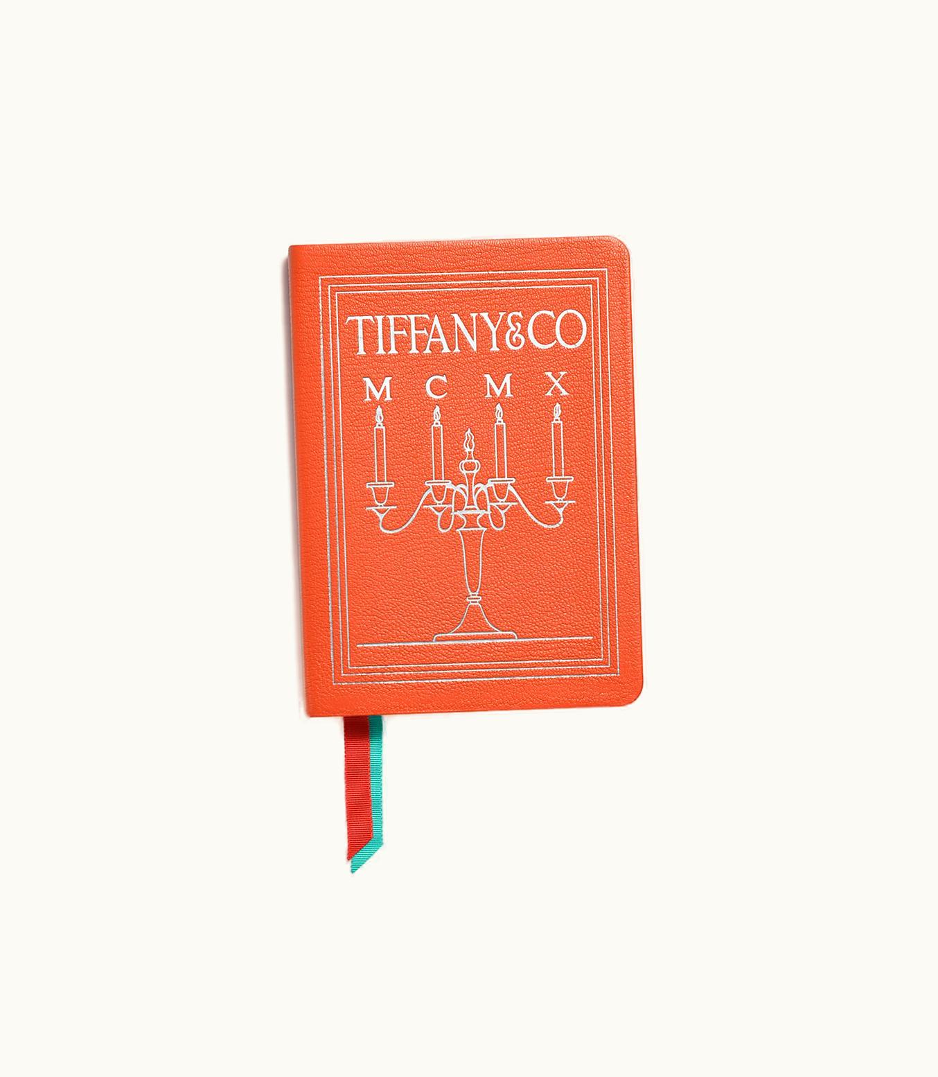 Tiffany & Co Personal Essentials Notebook In Carnelian Orange Leather