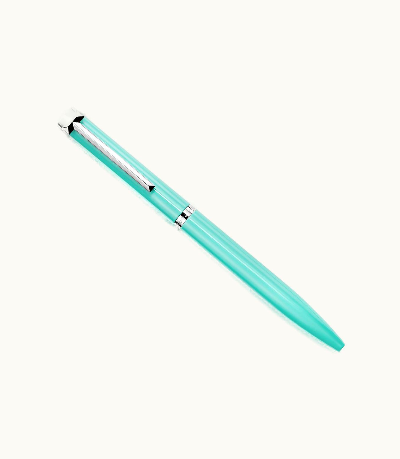 Tiffany & Co Tiffany T Ballpoint Pen In Brass With Tiffany Blue® Lacquer Finish