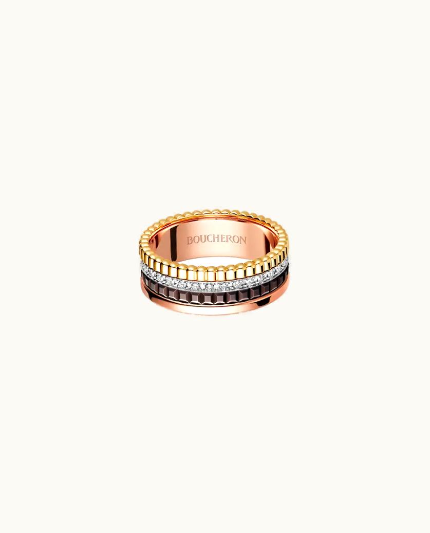 Boucheron Boucheron Quatre Classique Small Diamond-Paved Ring