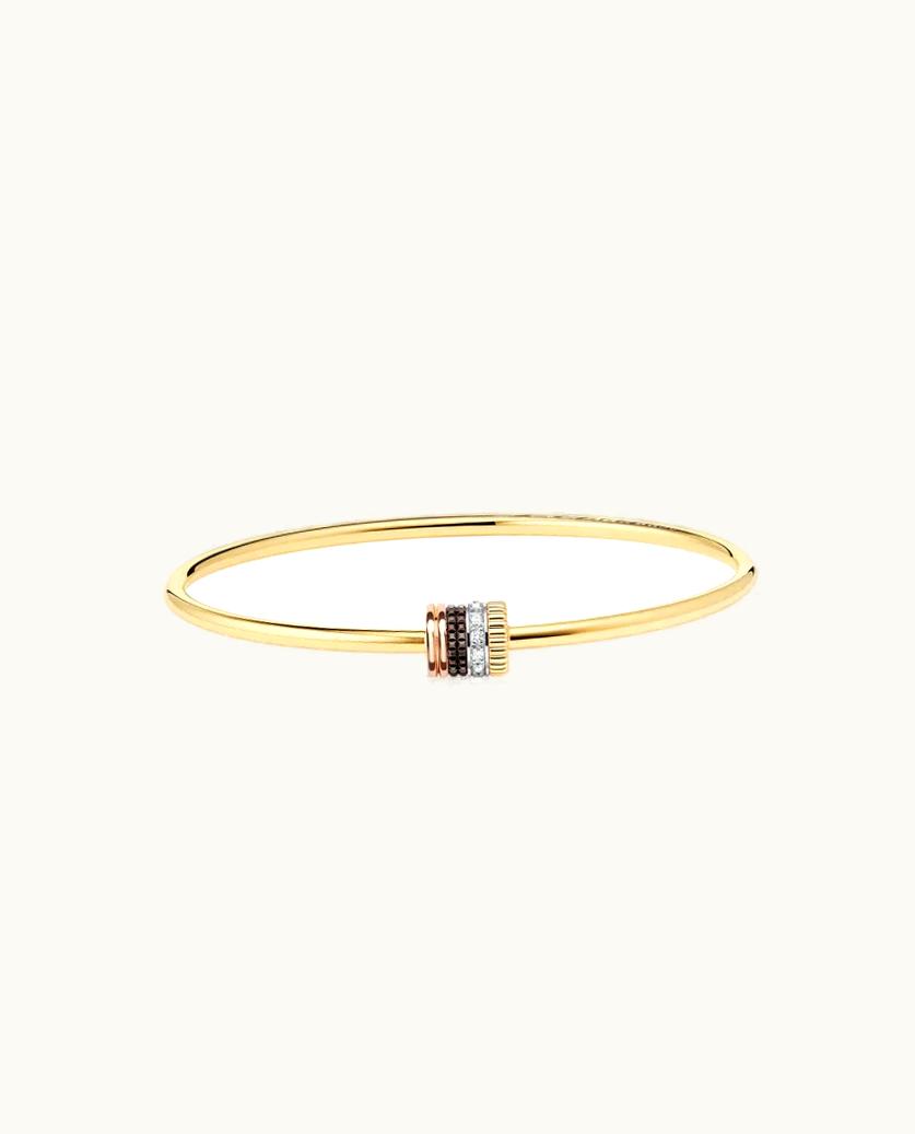 Boucheron Boucheron Quatre Classique Gold Diamond-Paved Bangle