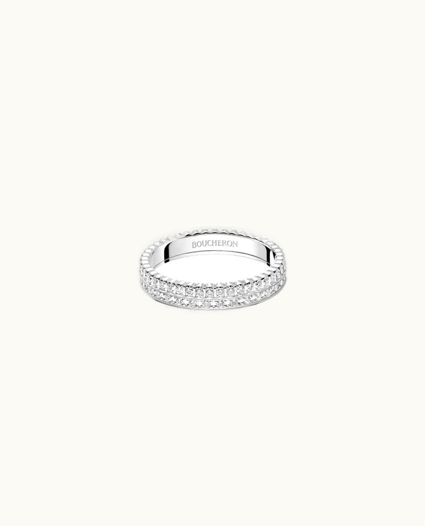 Boucheron Boucheron Quatre Radiant Edition White Gold Pavé Diamond Wedding Band