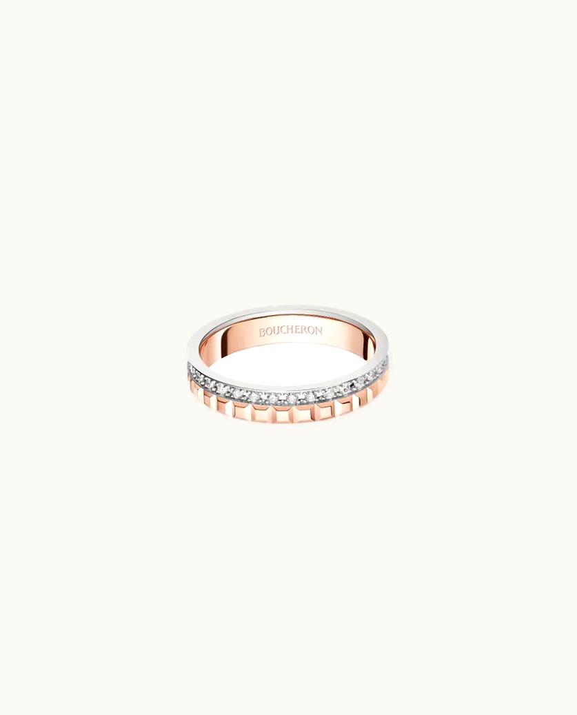 Boucheron Boucheron Quatre Radiant Edition Pink Gold Diamond Wedding Band