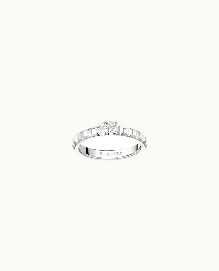 Boucheron Boucheron Clou De Paris Engagement Ring 0.20ct Platinum Bridal