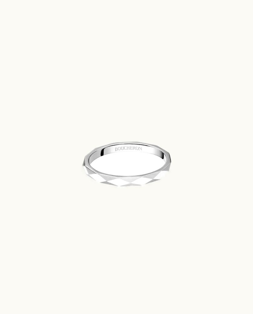 Boucheron Boucheron Facette Small Wedding Band Platinum Bridal