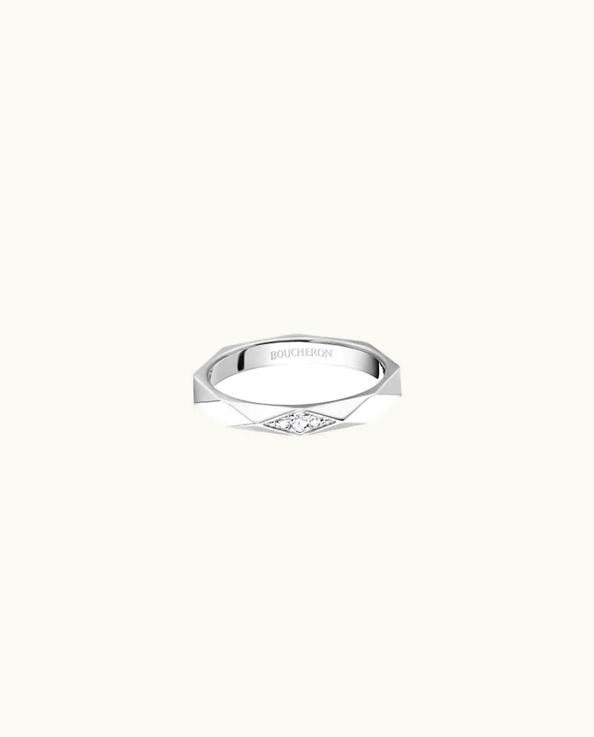 Boucheron Boucheron Facette Platinum Diamond-Set Wedding Band