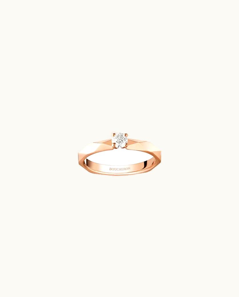 Boucheron Boucheron Facette Engagement Ring 0.20ct Pink Gold Bridal