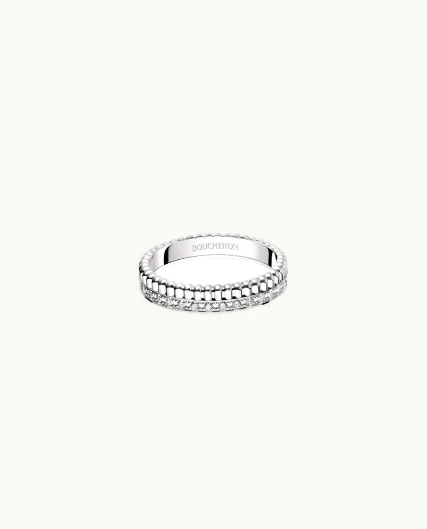 Boucheron Boucheron Quatre Radiant Edition White Gold Diamond Grosgrain Wedding Band