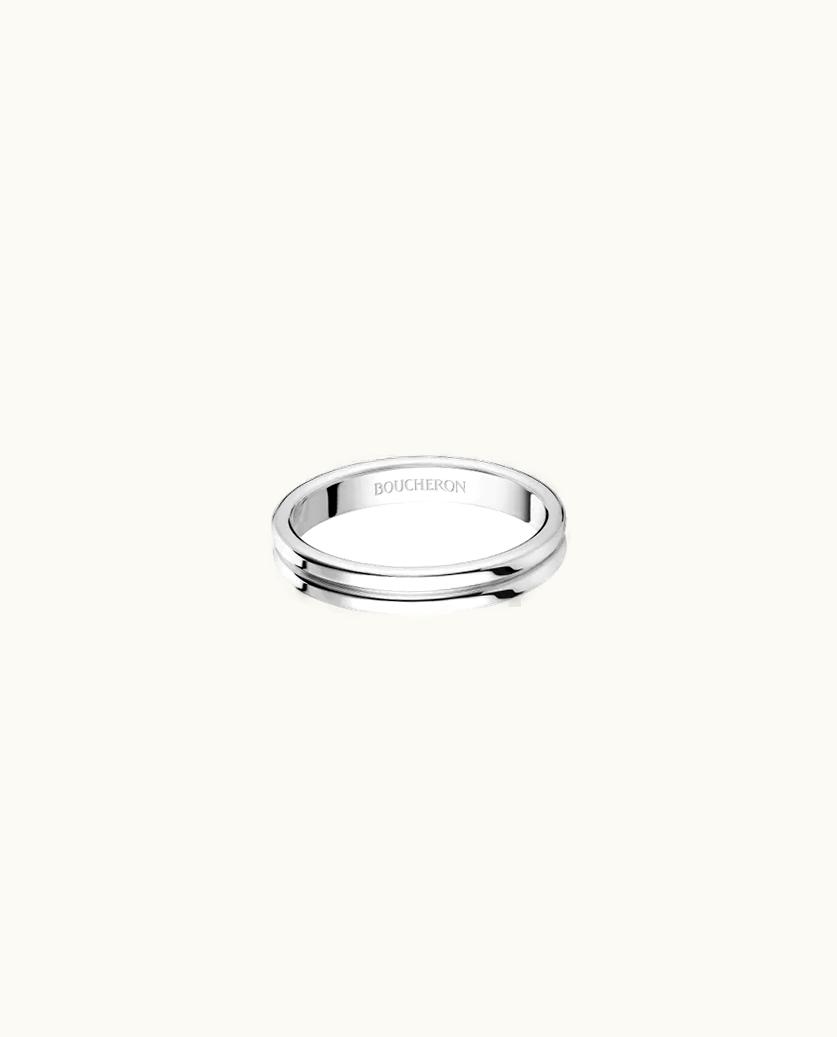 Boucheron Boucheron Godron Small Wedding Band Platinum Bridal
