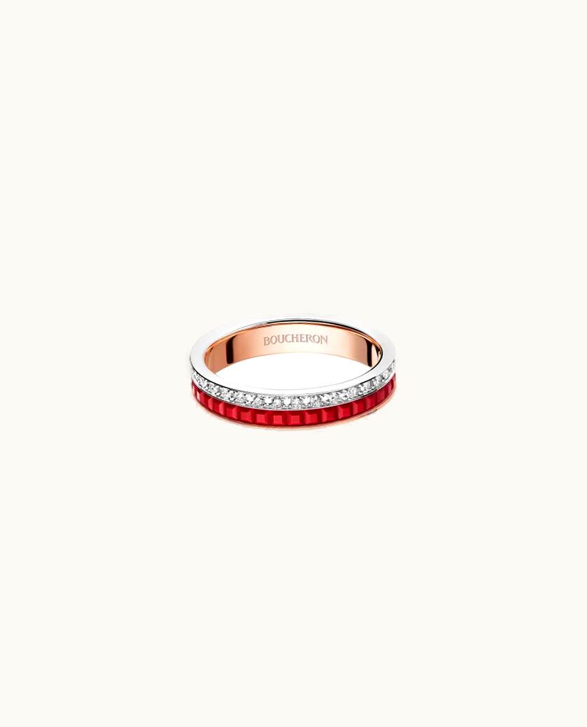 Boucheron Boucheron Quatre Red Edition Diamond-Paved Wedding Band