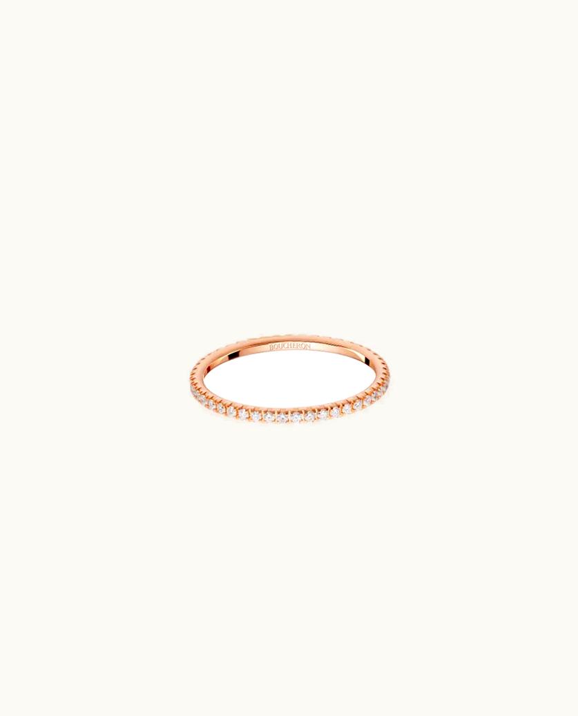 Boucheron Boucheron Epure Small Wedding Band Diamonds Pink Gold Bridal
