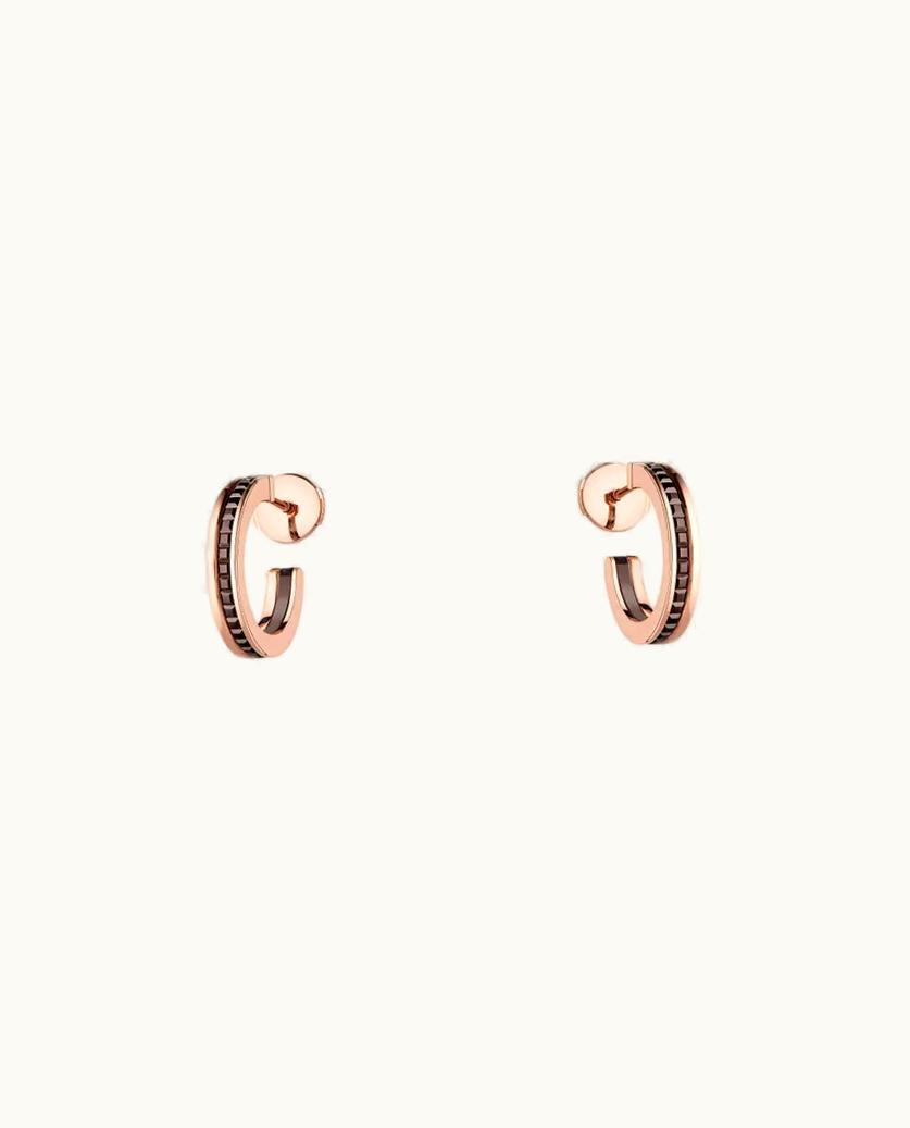 Boucheron Boucheron Quatre Classique Yellow Gold And Pink Gold Hoop Earrings