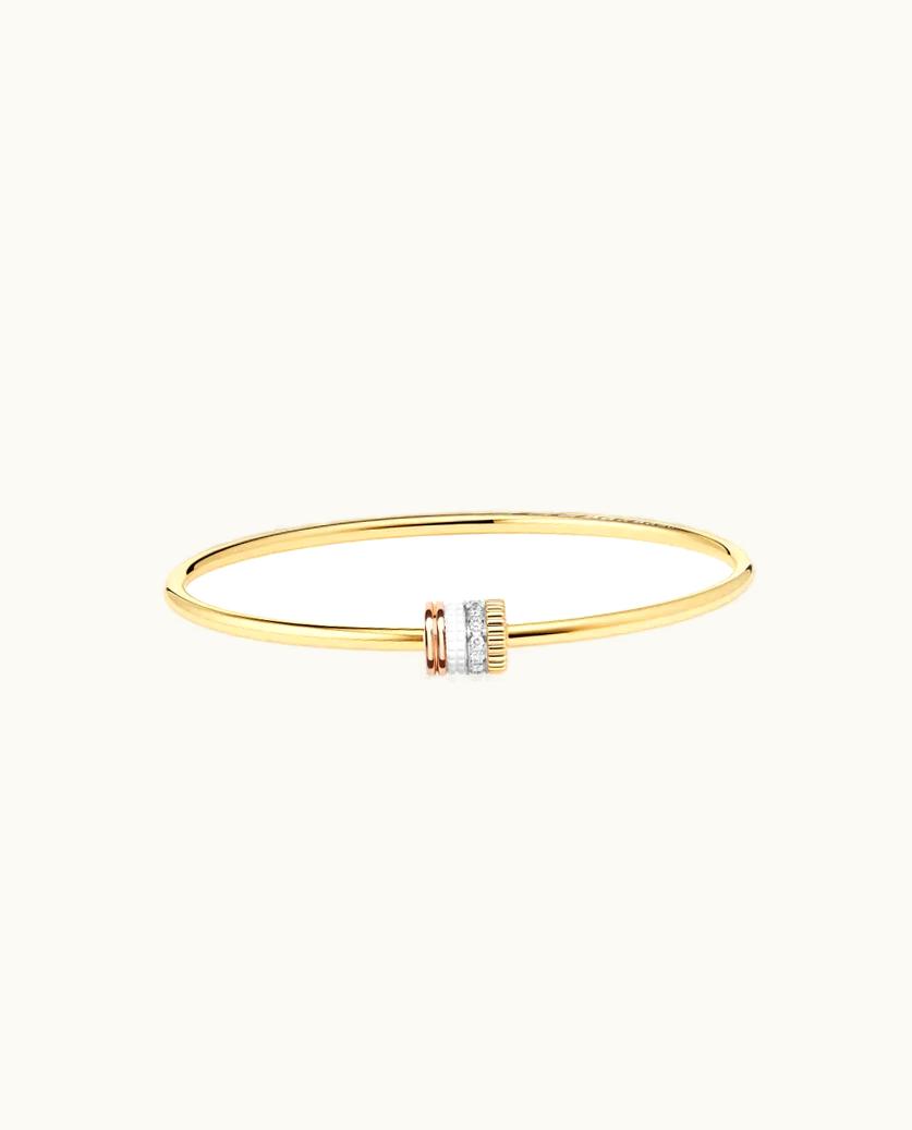 Boucheron Boucheron Quatre White Edition Yellow Gold, White Gold And Pink Gold Bracelet
