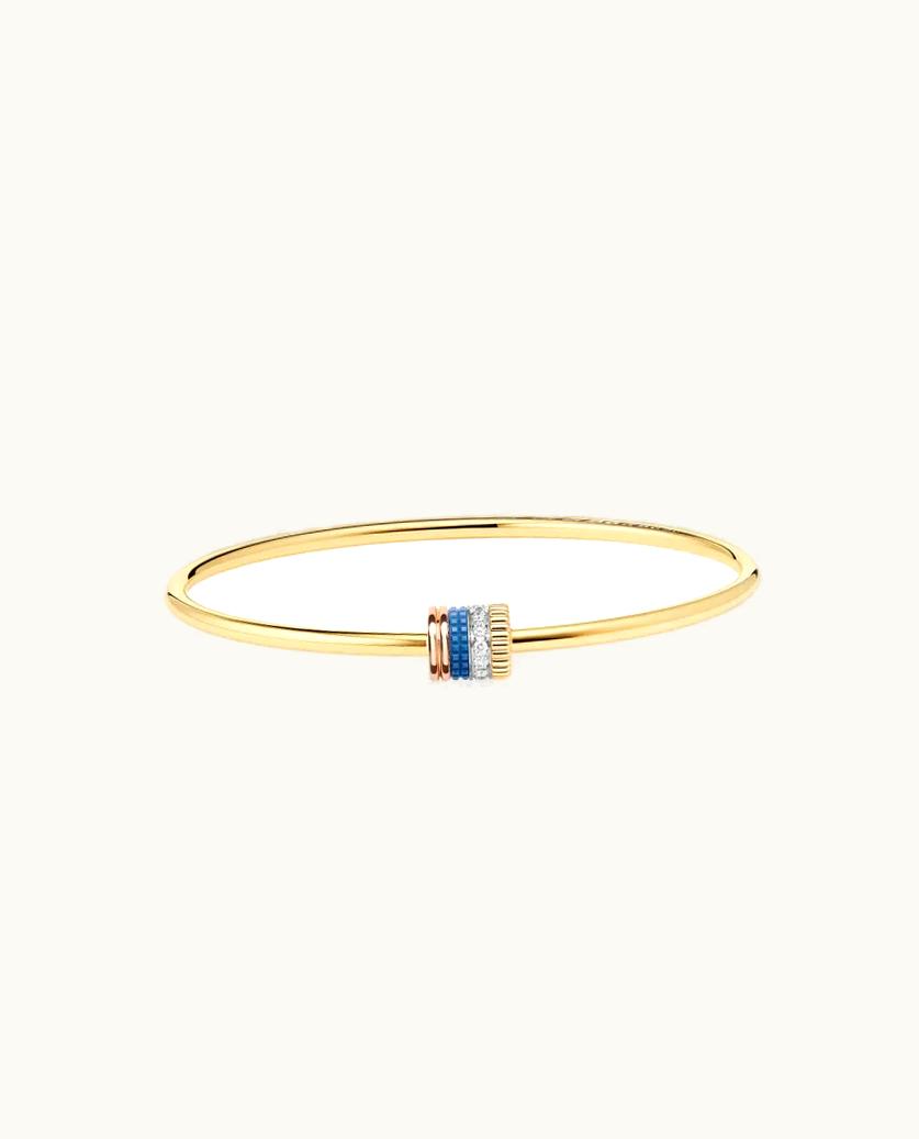 Boucheron Boucheron Quatre Blue Edition Yellow Gold, White Gold And Pink Gold Bracelet