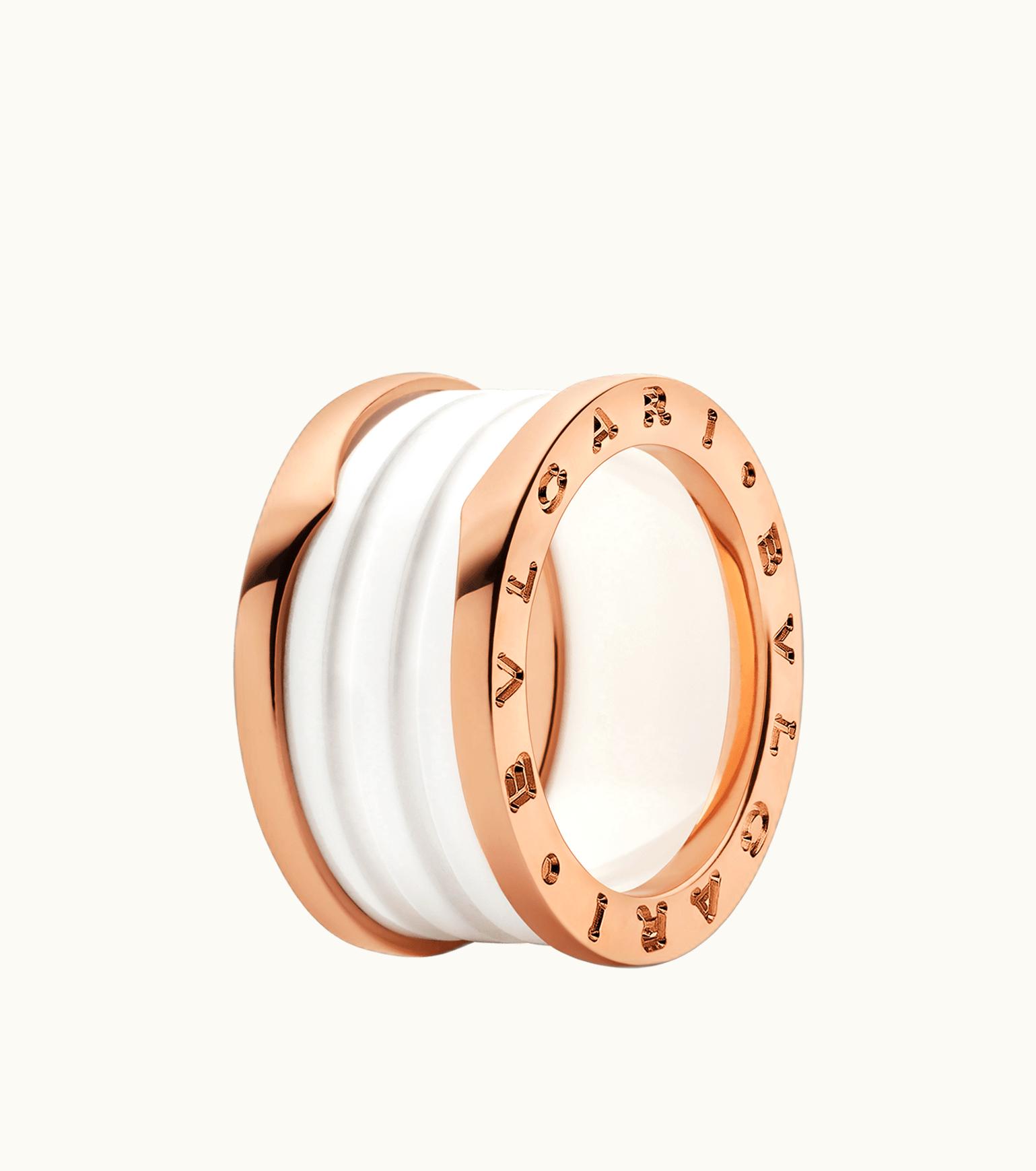 Bulgari Bulgari B.zero1 Ring Rose Gold, Ceramic 346518