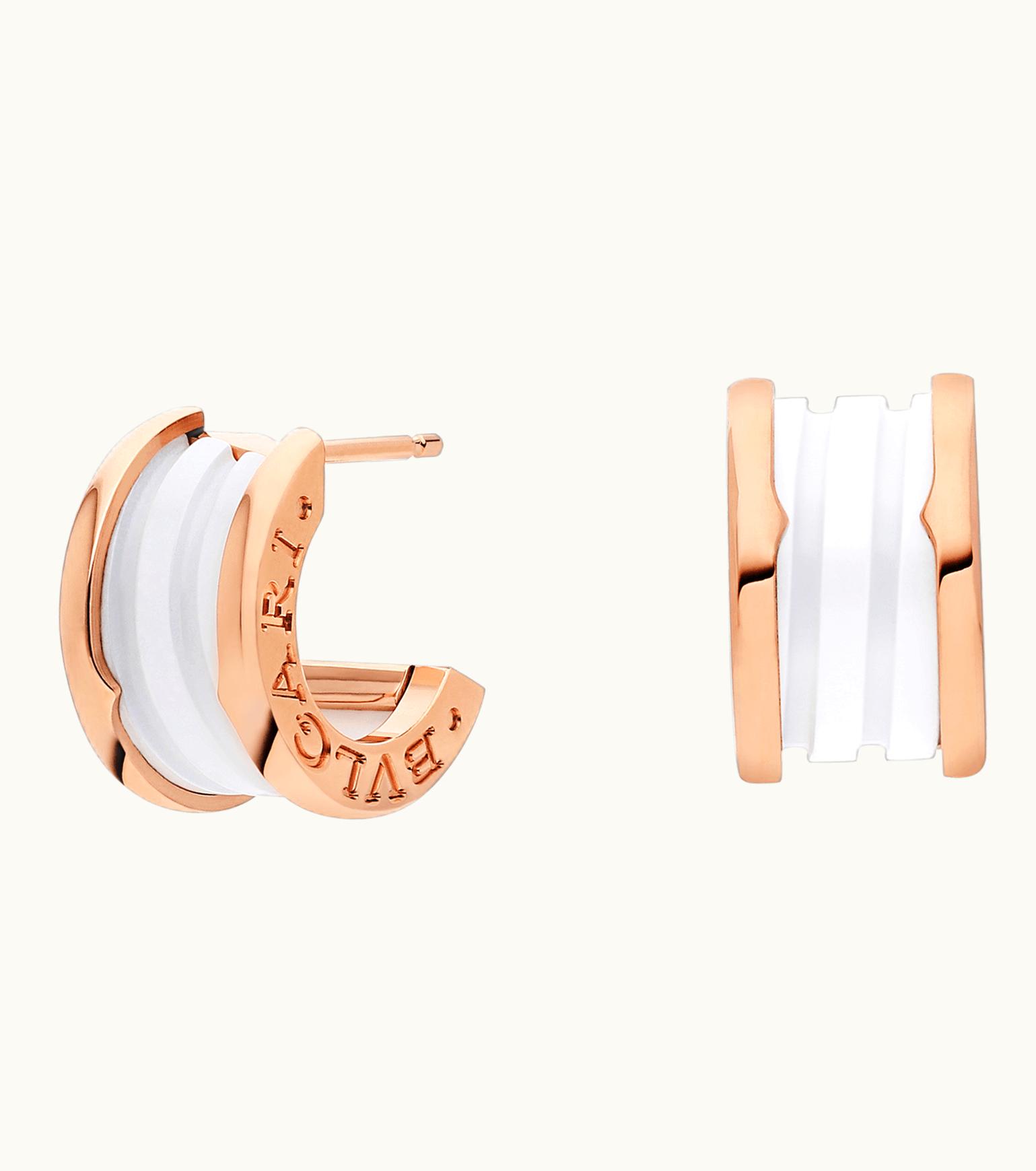 Bulgari Bulgari B.zero1 Earrings Rose Gold, Ceramic 346464