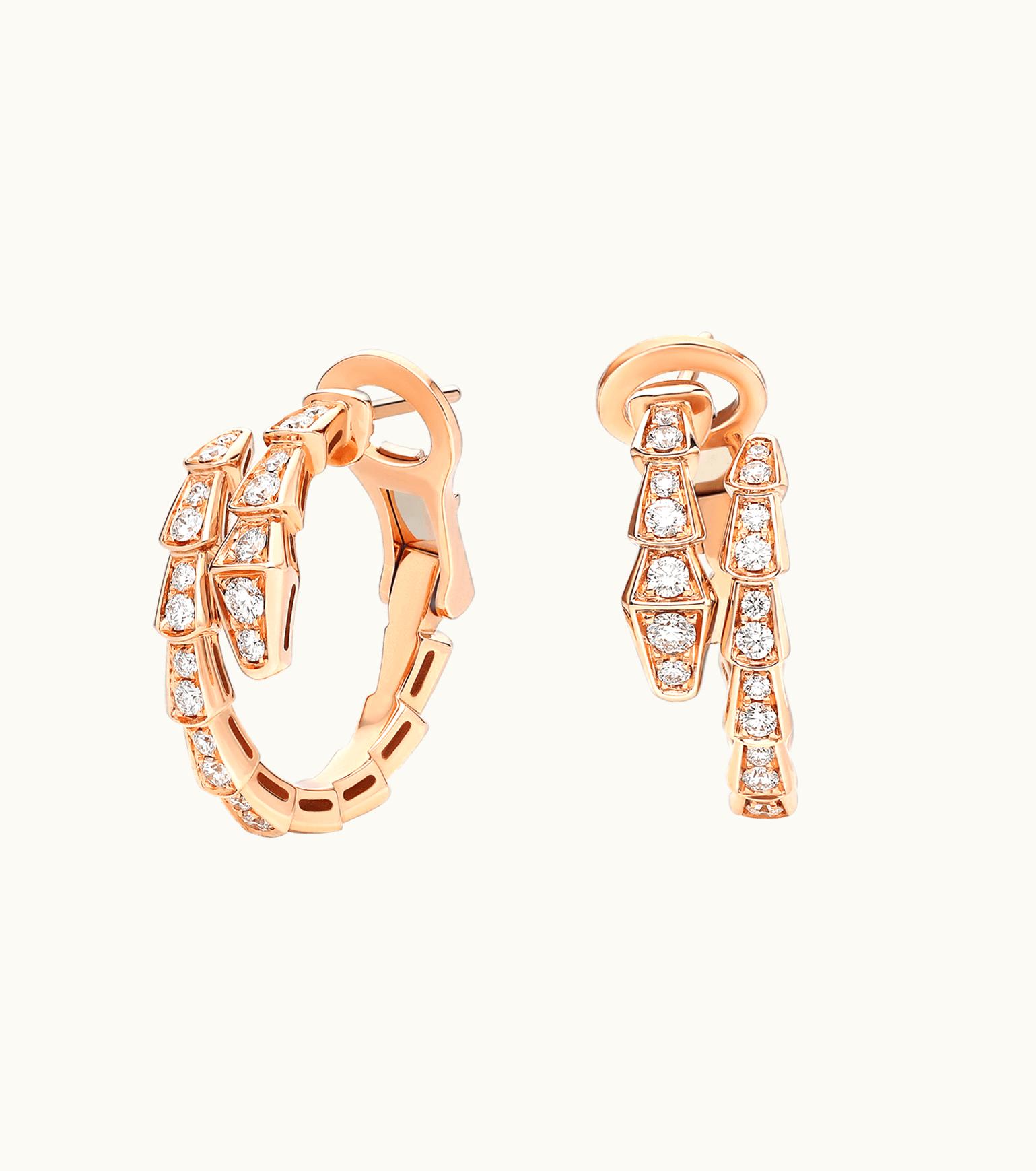 Bulgari Bulgari Serpenti Viper Earrings Rose Gold 358361