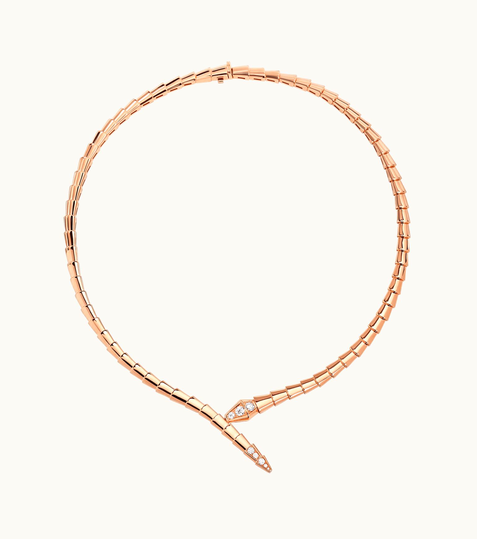 Bulgari Bulgari Serpenti Viper Necklace Rose Gold 357793
