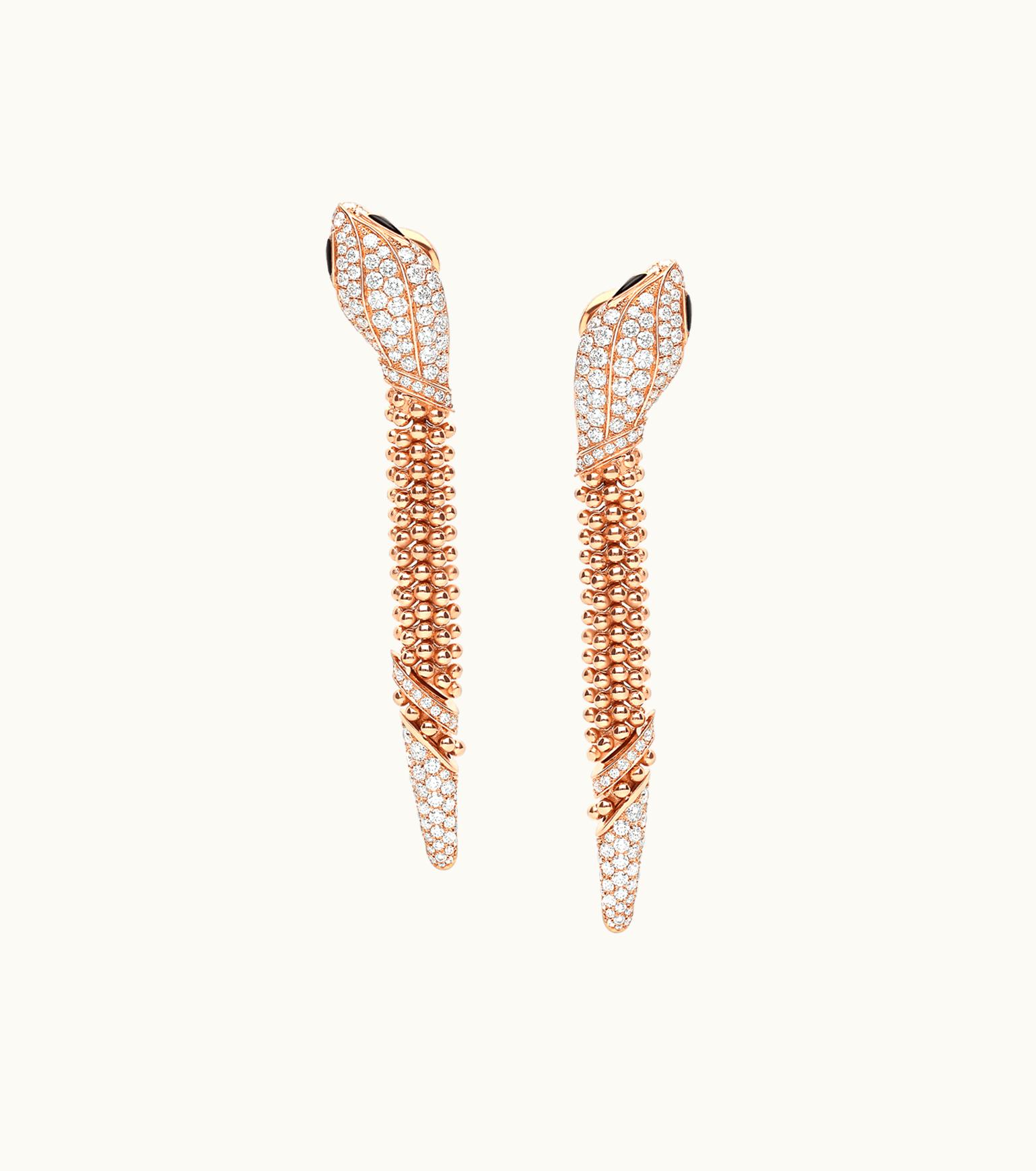 Bulgari Bulgari Serpenti Earrings Rose Gold