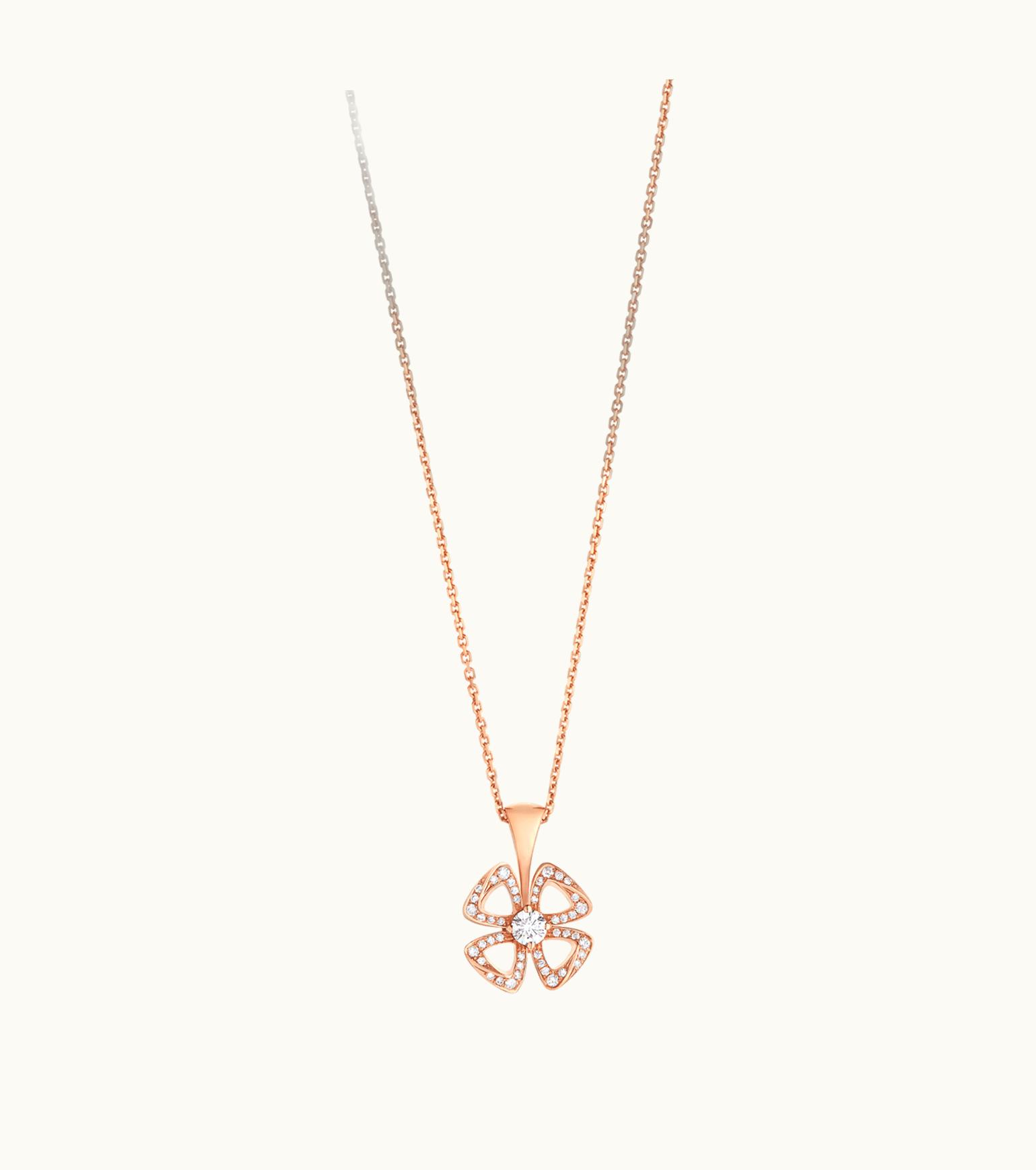 Bulgari Bulgari Fiorever Necklace Rose Gold