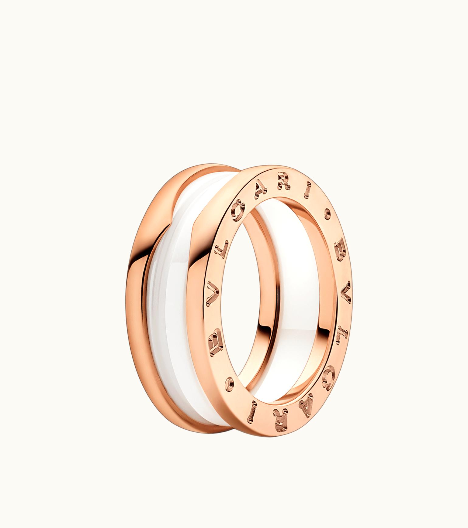 Bulgari Bulgari B.zero1 Ring Rose Gold, Ceramic 347021