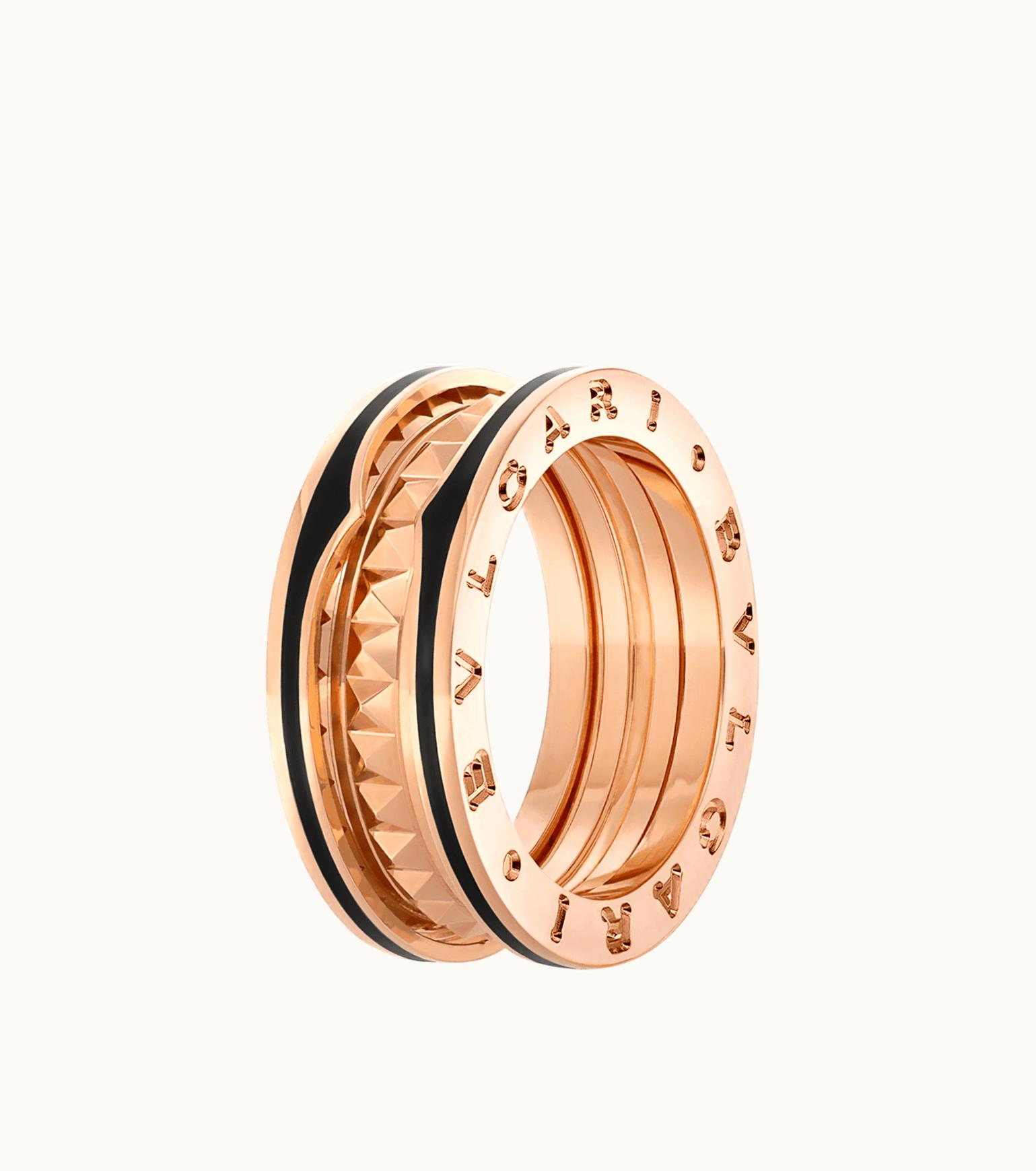 Bulgari Bulgari B.zero1 Ring Rose Gold, Ceramic 358015