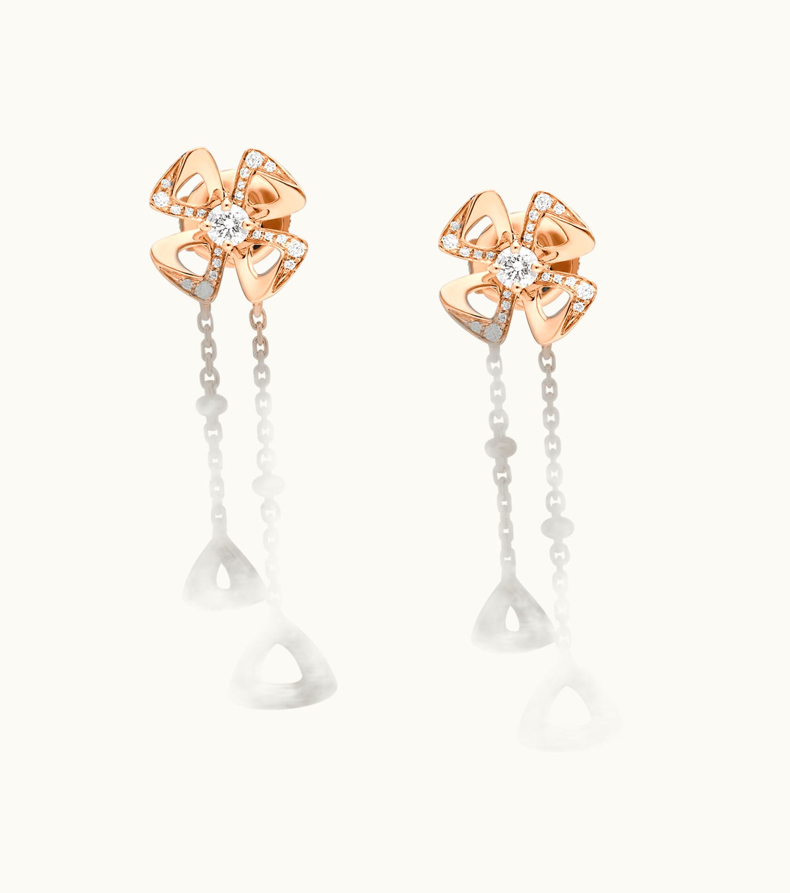Bulgari Bulgari Fiorever Earrings Rose Gold