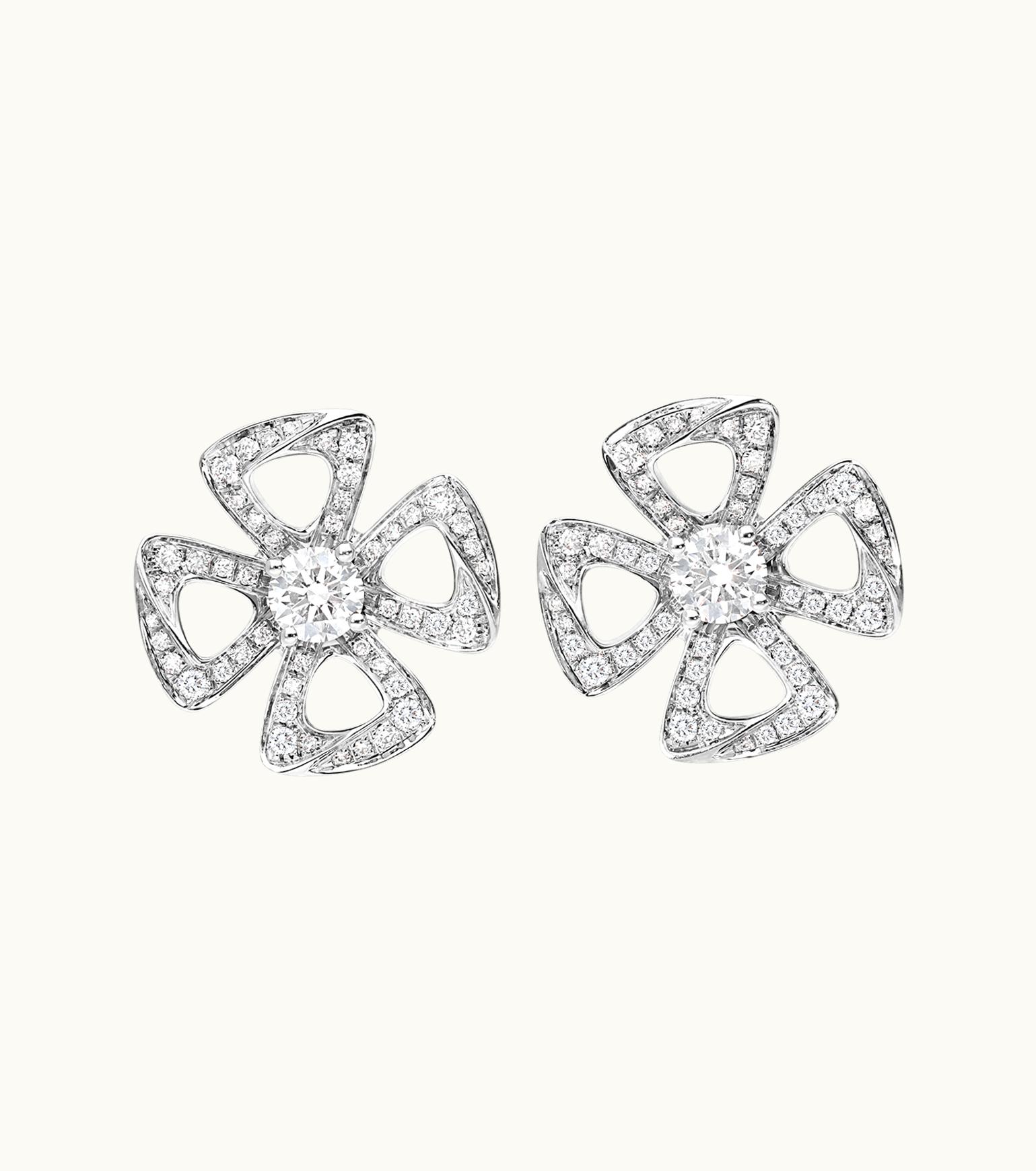 Bulgari Bulgari Fiorever Earrings White Gold 354502