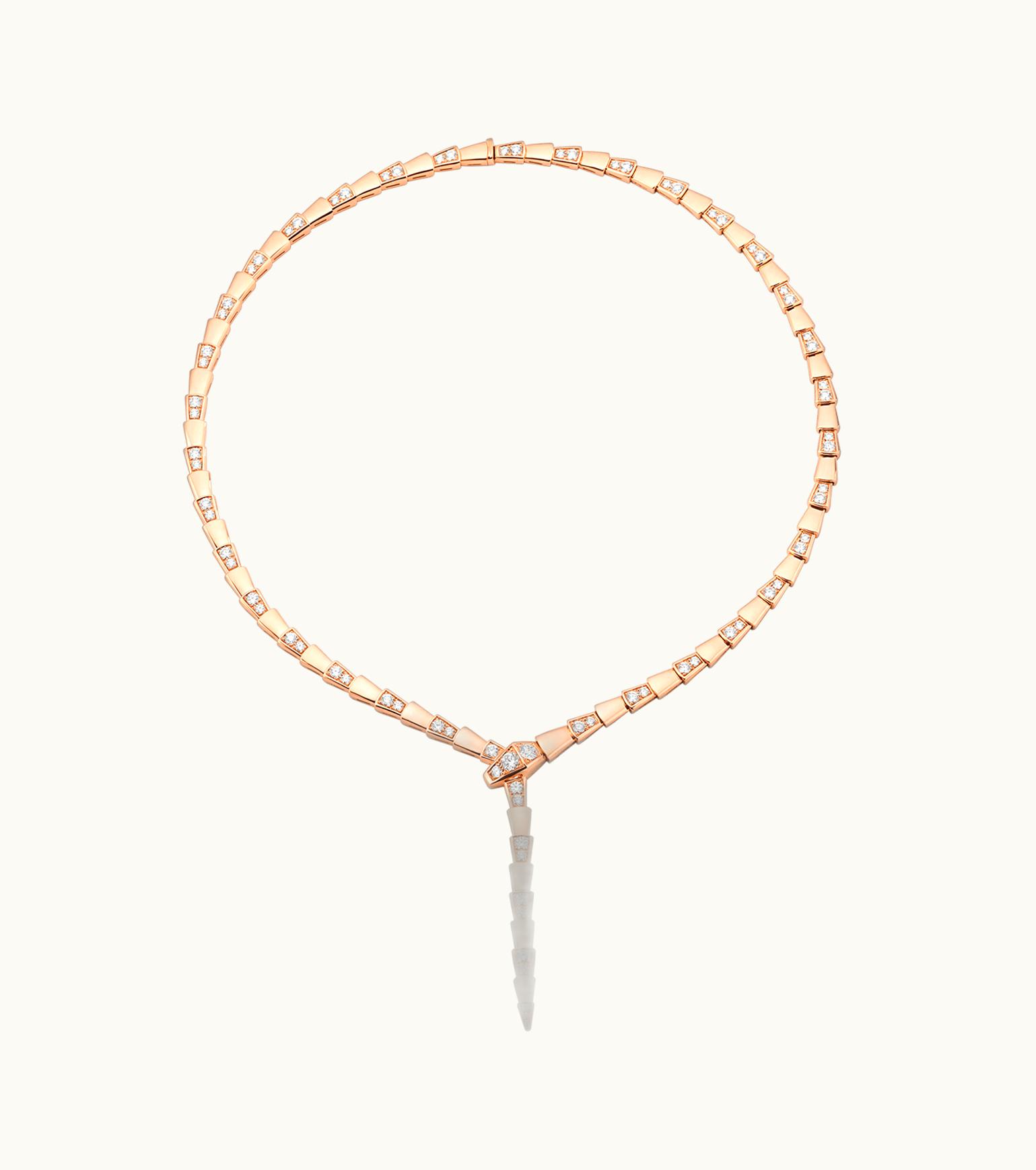Bulgari Bulgari Serpenti Viper Necklace Rose Gold 353037