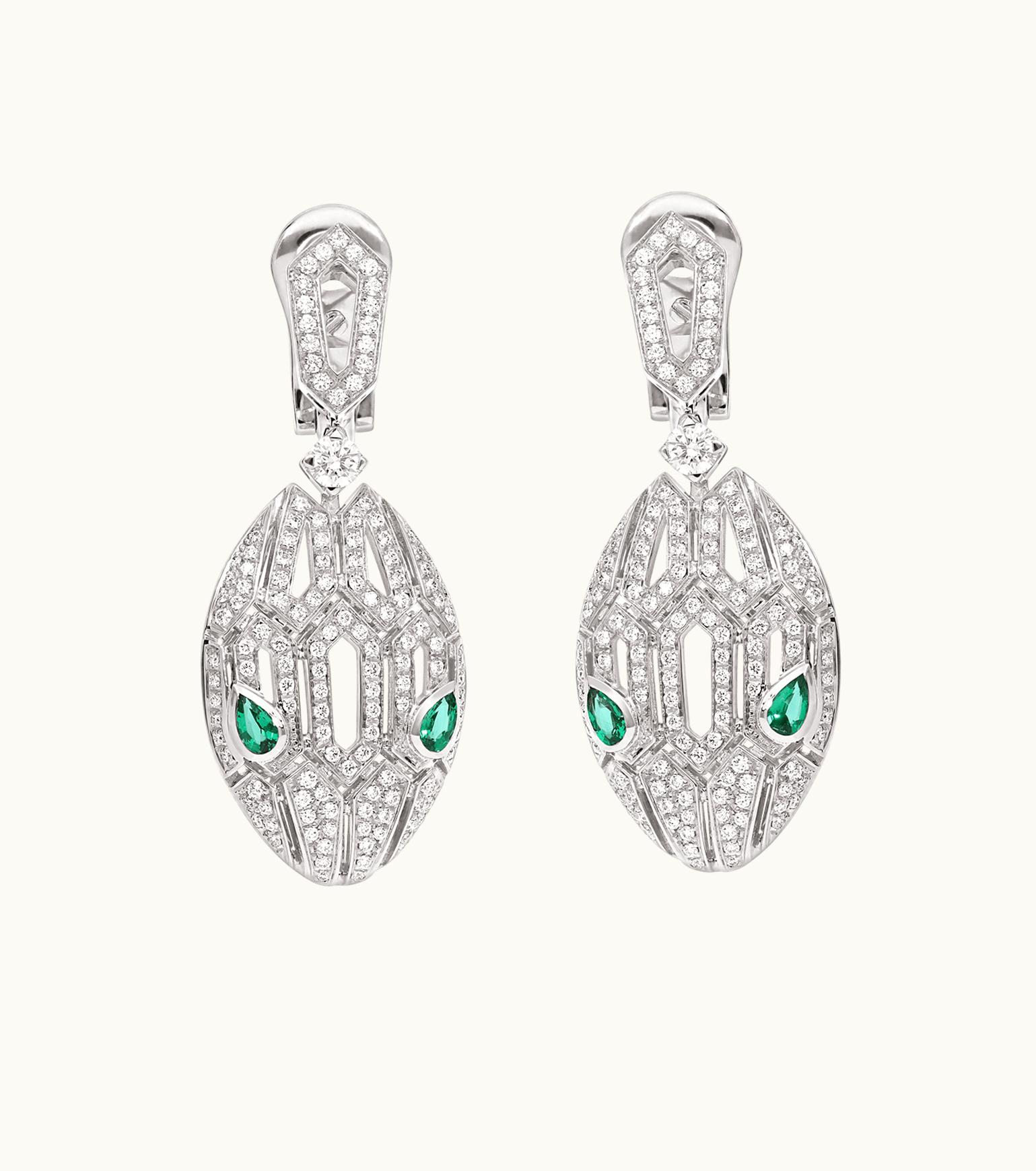 Bulgari Bulgari Serpenti Seduttori Earrings White Gold 352756