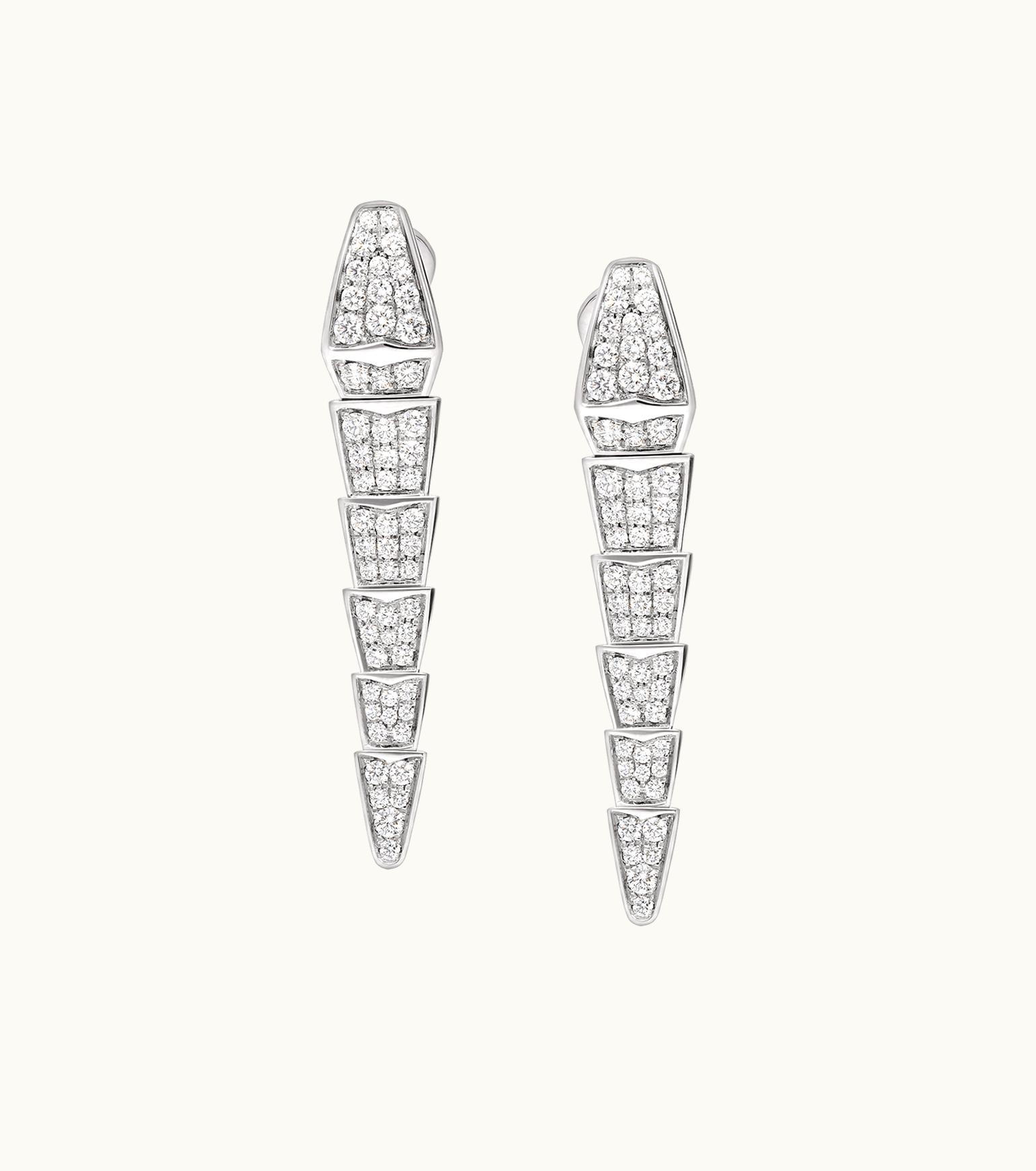 Bulgari Bulgari Serpenti Viper Earrings White Gold 348320