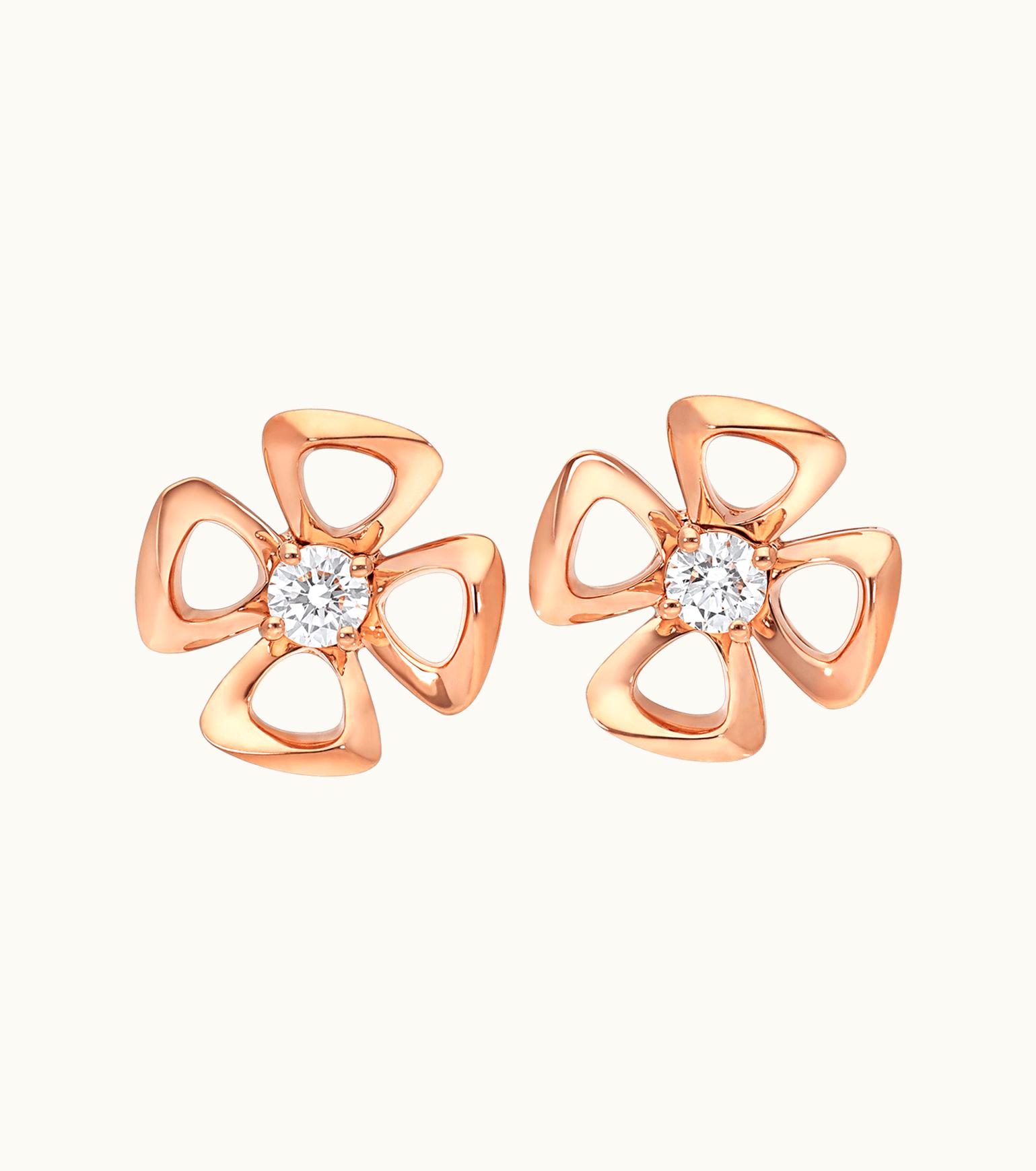 Bulgari Bulgari Fiorever Earrings Rose Gold 355327