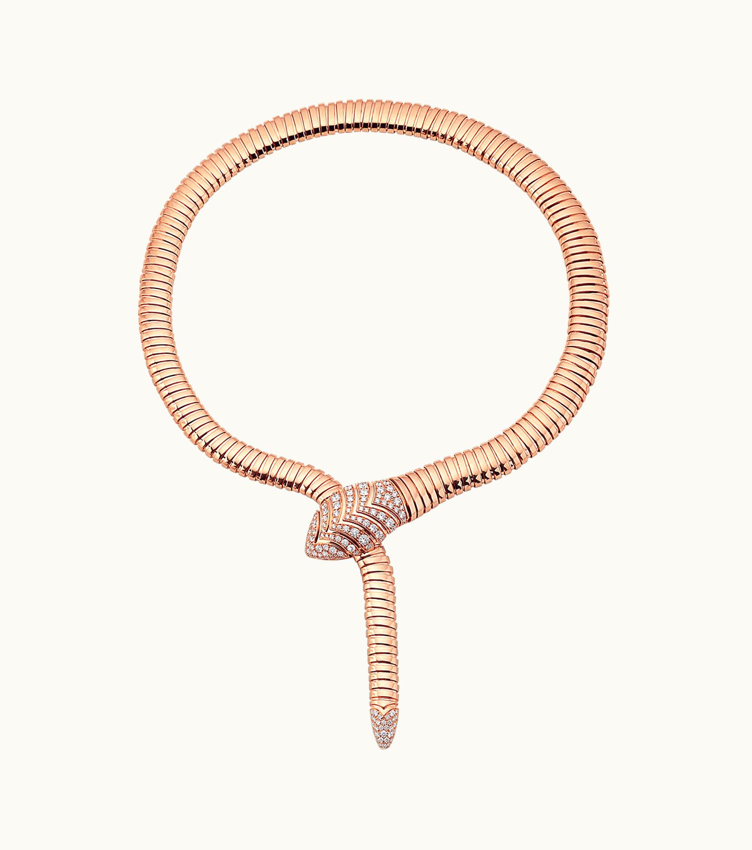 Bulgari Bulgari Serpenti Necklace Rose Gold 350680
