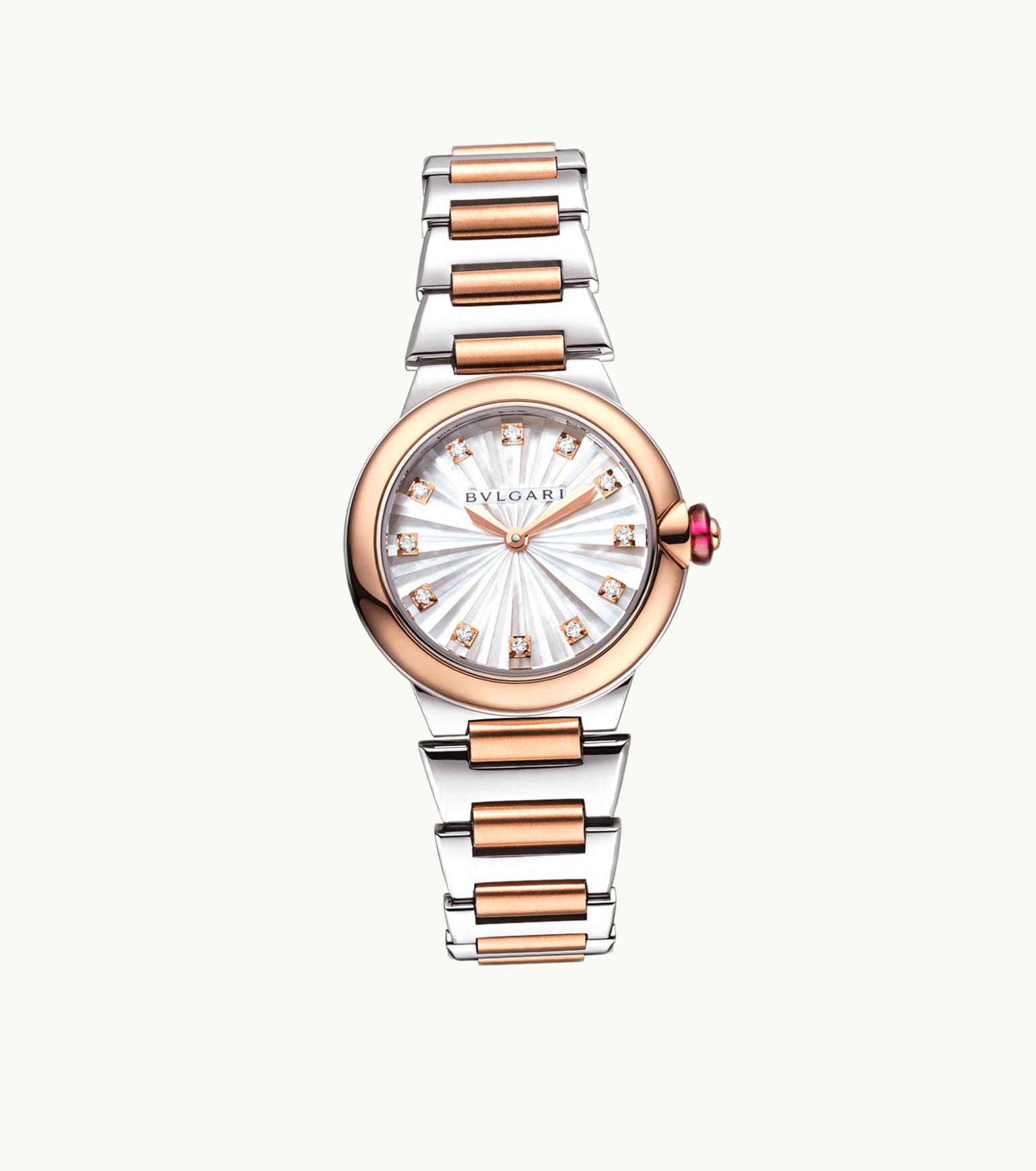 Bulgari Bulgari Lvcea Watch Rose Gold And Steel 103878