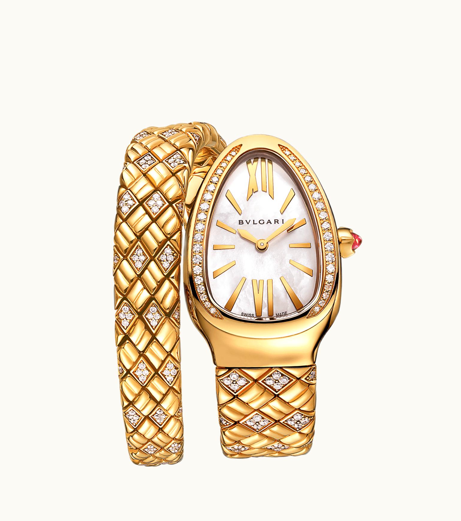 Bulgari Bulgari Serpenti Spiga Watch Yellow Gold