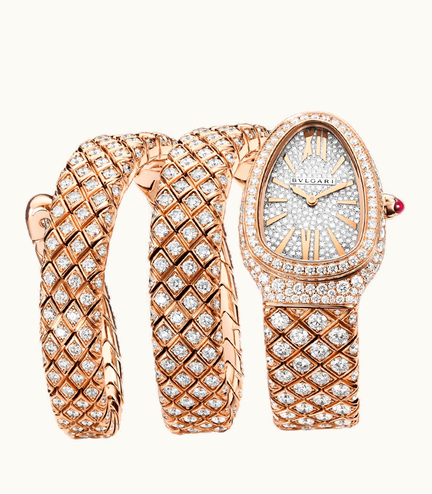 Bulgari Bulgari Serpenti Spiga Watch Rose Gold