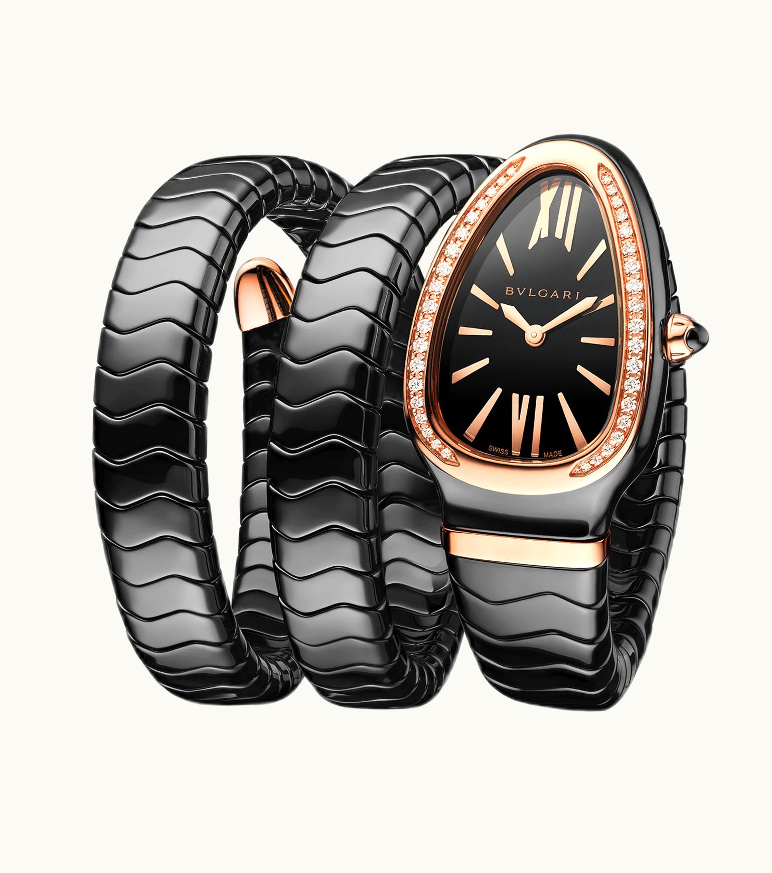 Bulgari Bulgari Serpenti Spiga Watch Rose Gold, Ceramic 102885