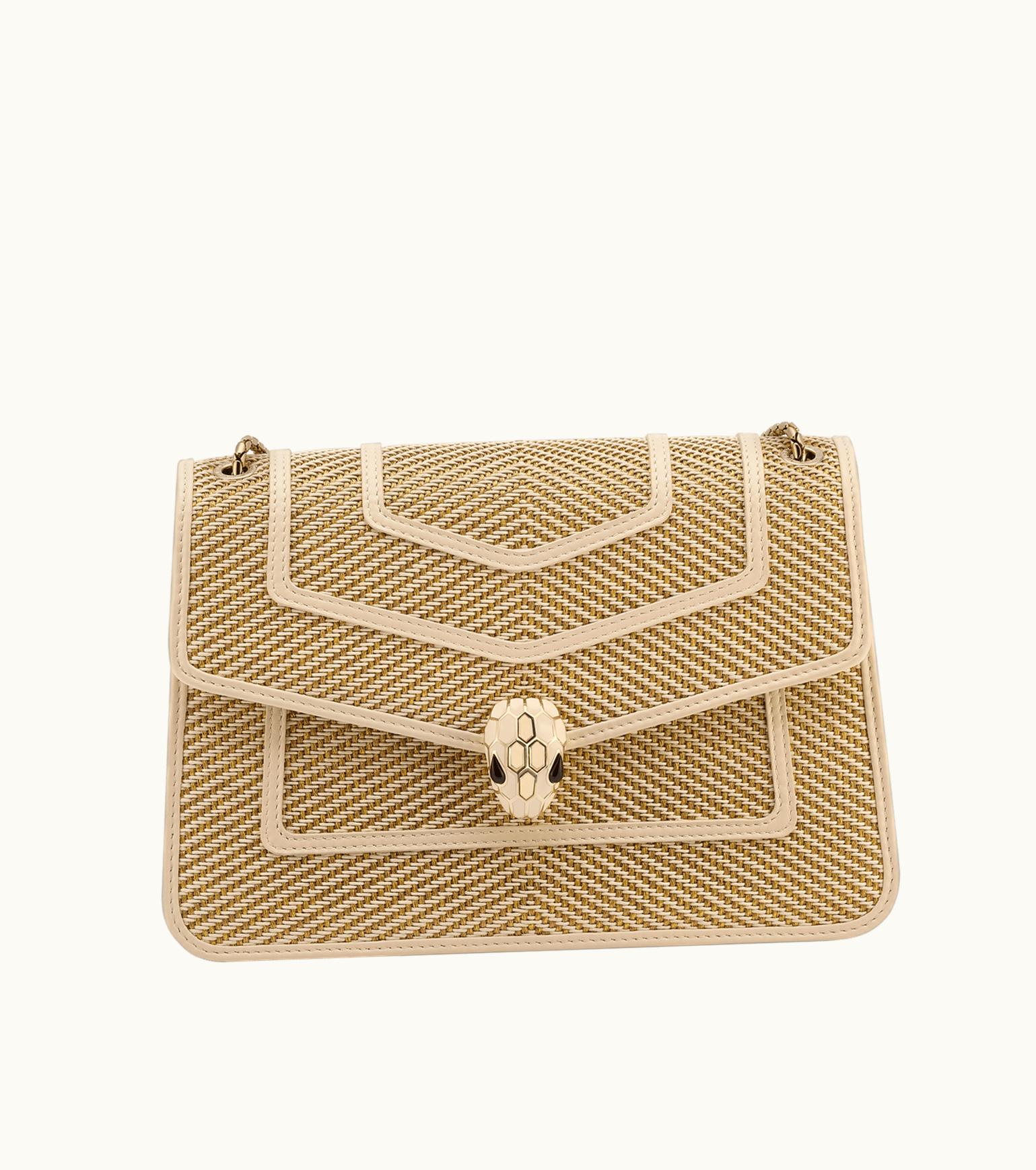 Bulgari Bulgari Serpenti Forever Shoulder Bag Calf Leather, Fabric