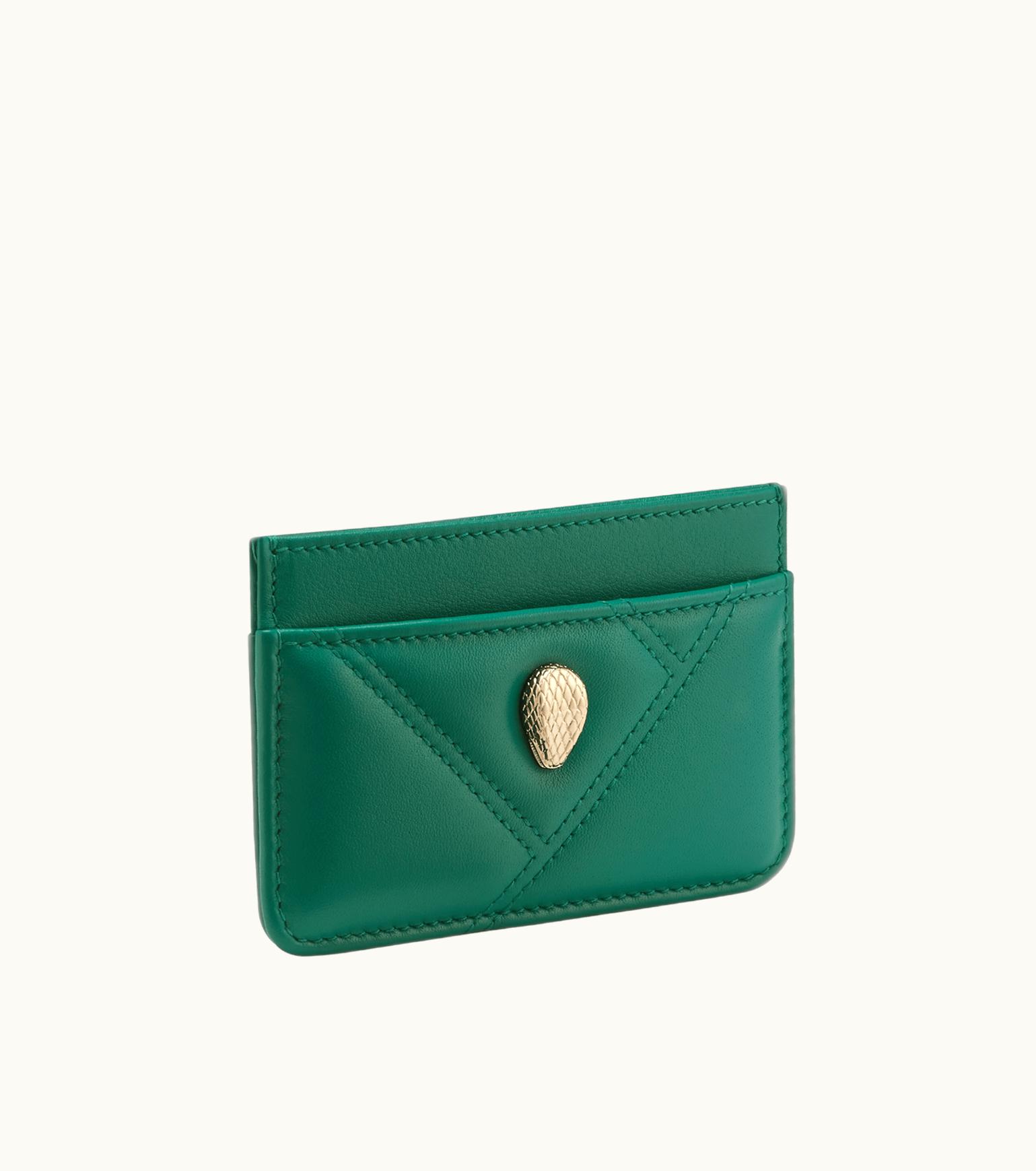 Bulgari Bulgari Serpenti Cabochon Card Holder Calf Leather