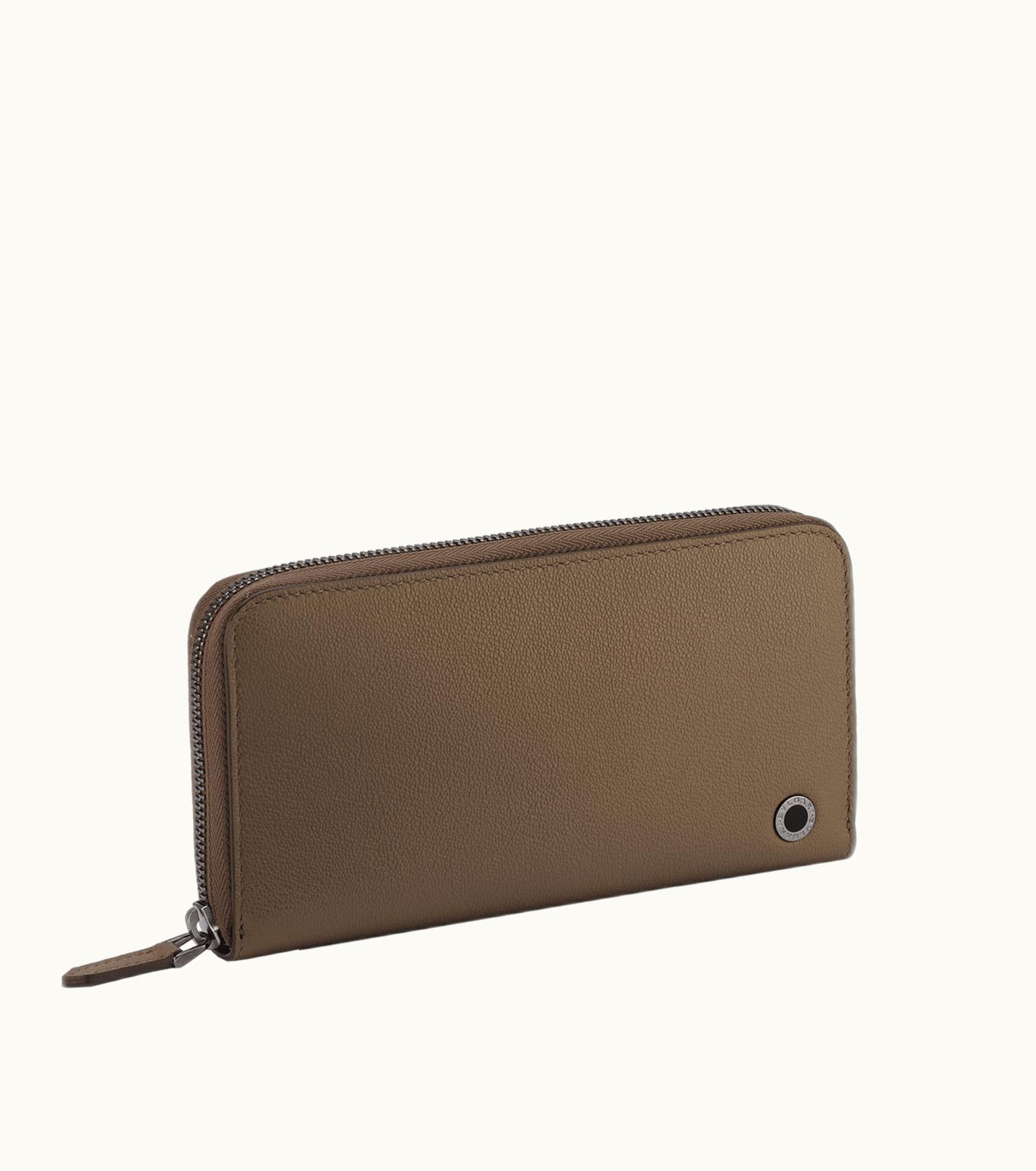 Bulgari Bulgari Bvlgari Man Zip Wallet Calf Leather 293894