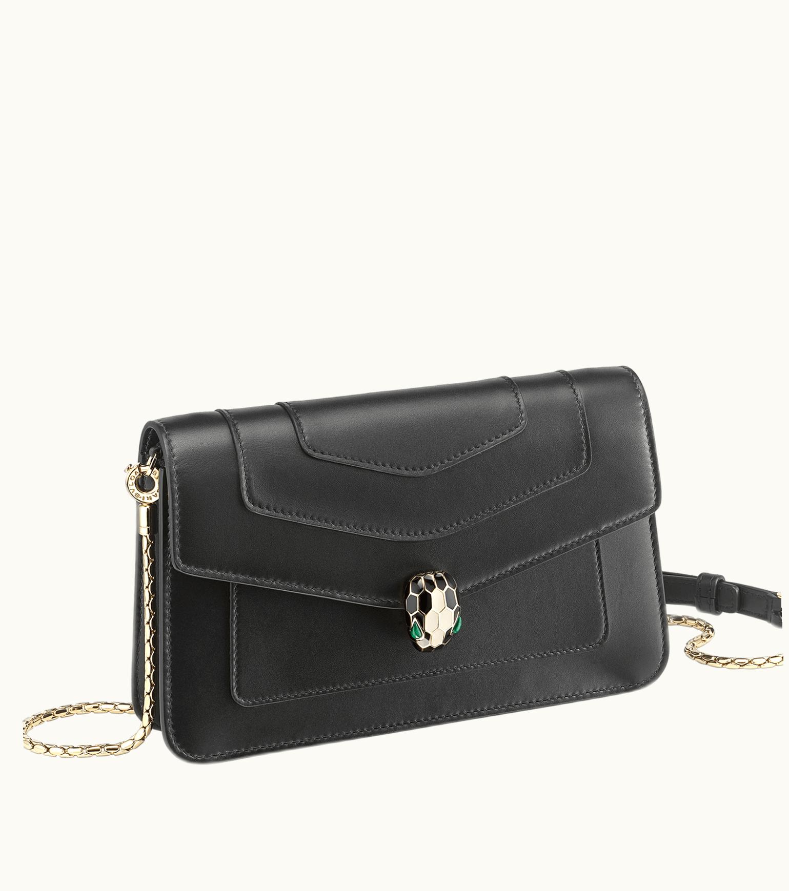 Bulgari Bulgari Serpenti Forever Chain Wallet Calf Leather 291859