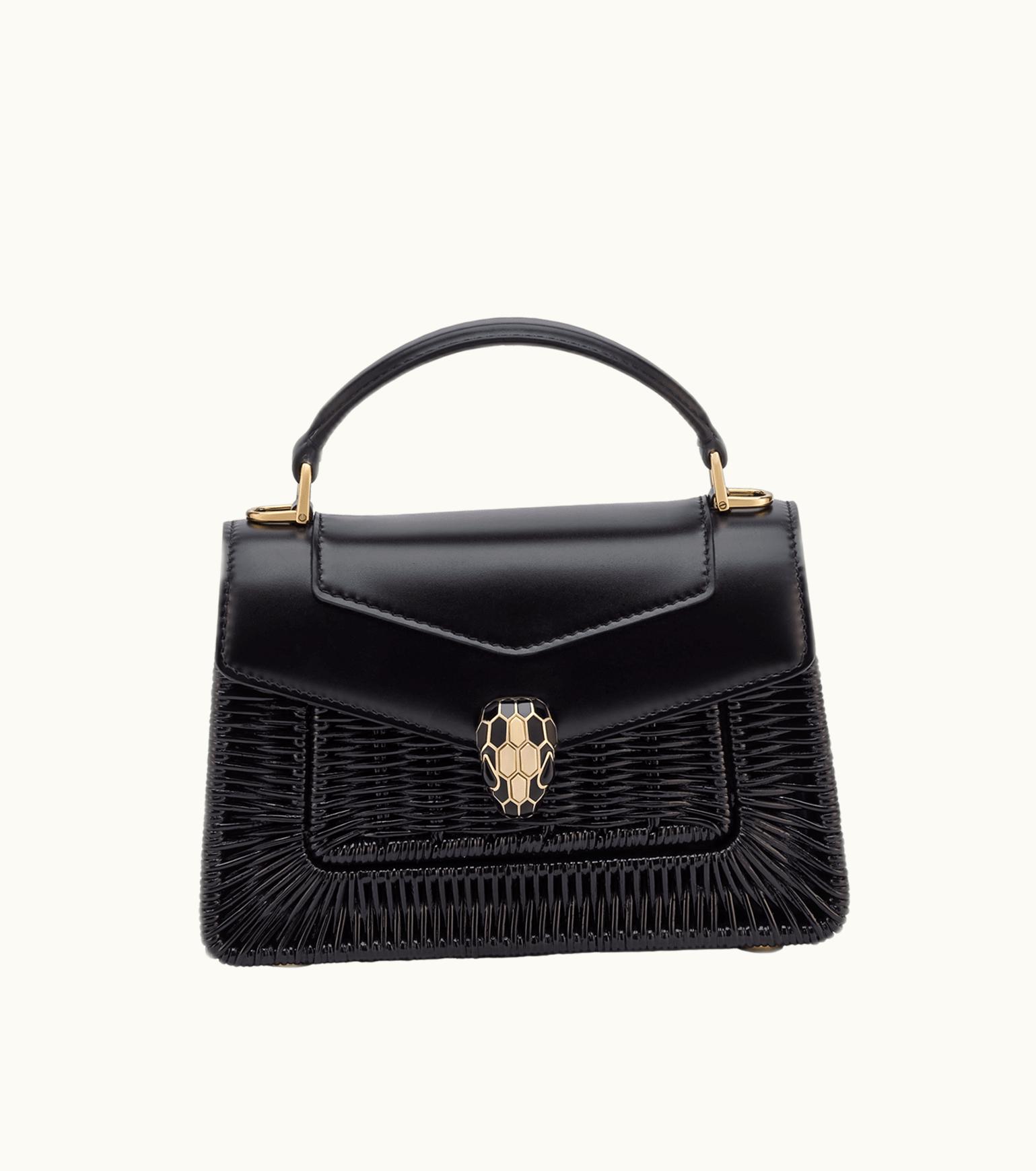 Bulgari Bulgari Serpenti Forever Mini Top Handle Bag Rattan