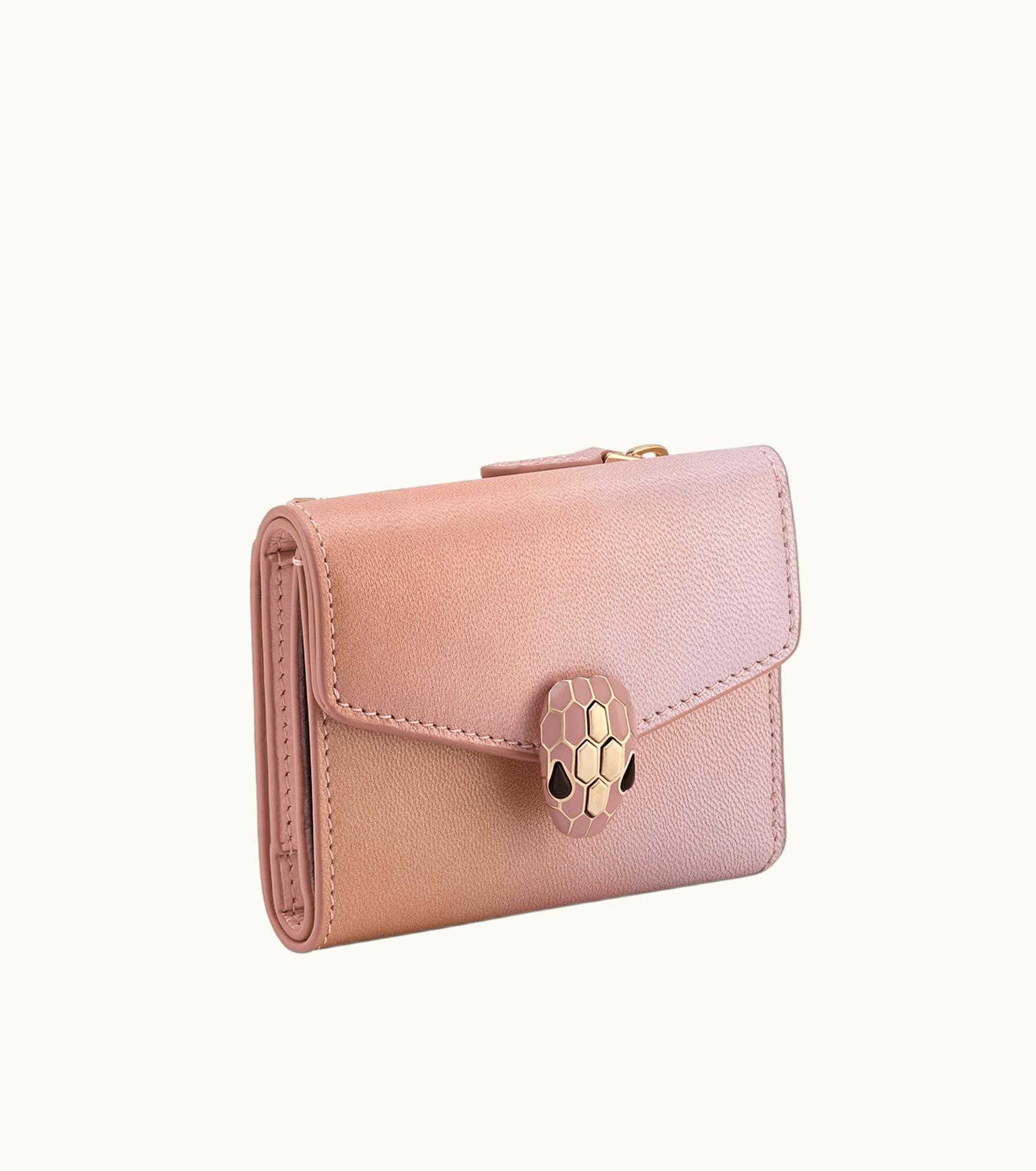 Bulgari Bulgari Serpenti Forever Trifold Wallet Nappa Leather, Goat Leather