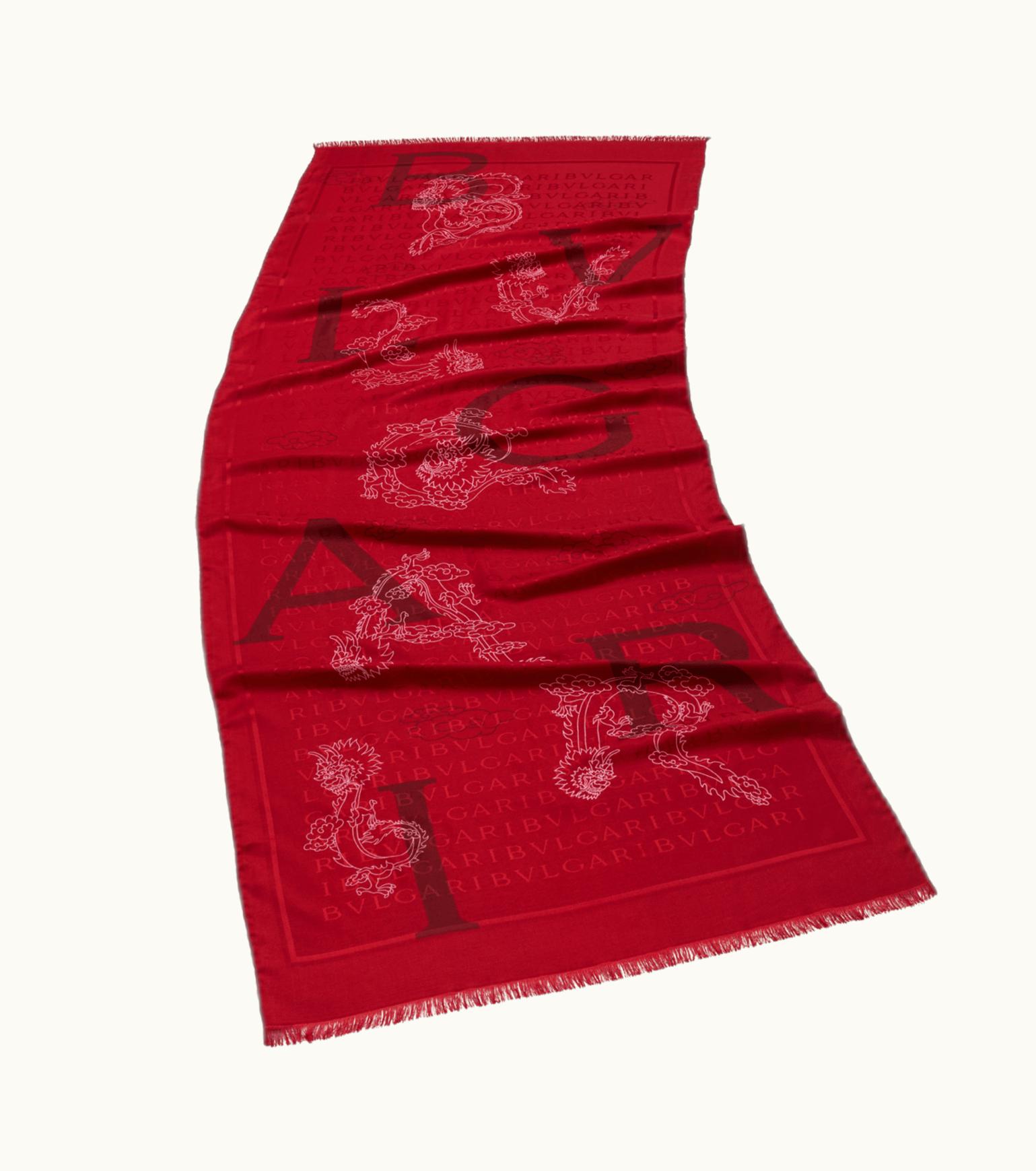 Bulgari Bulgari Logomania Stole Silk, Wool