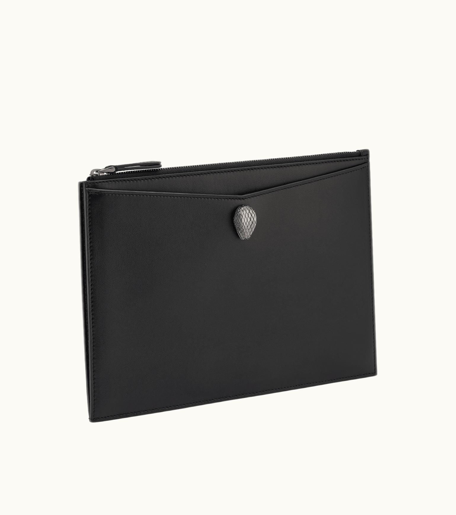 Bulgari Bulgari Serpenti Forever Leather Pouch Calf Leather